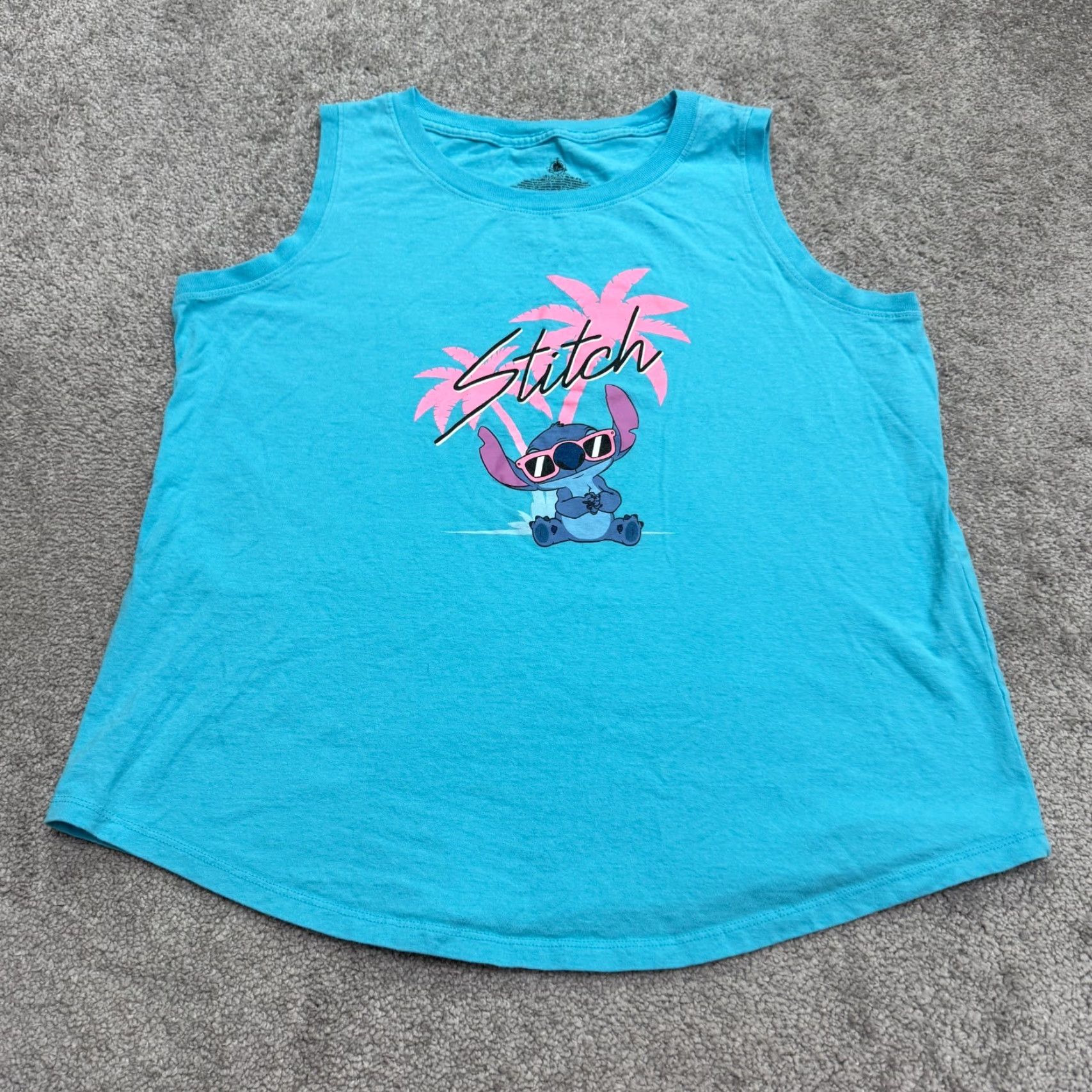 Disney VINTAGE Disney Stitch Graphic Tank Top Womens Large Sleeveless Cotton Casual Summer Size L / US 10 / IT 46 - 2 Thumbnail