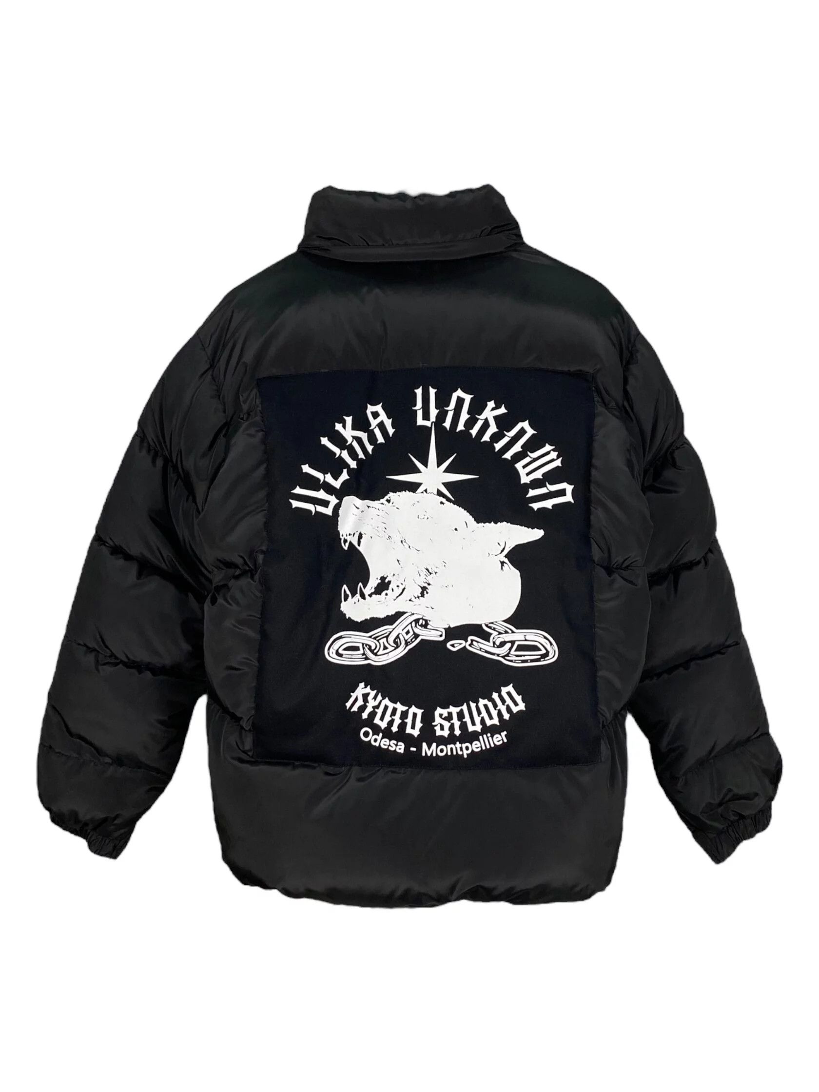 Other Streetwear puffer jacket down black printed ulika y2k Size US XL / EU 56 / 4 - 5 Thumbnail