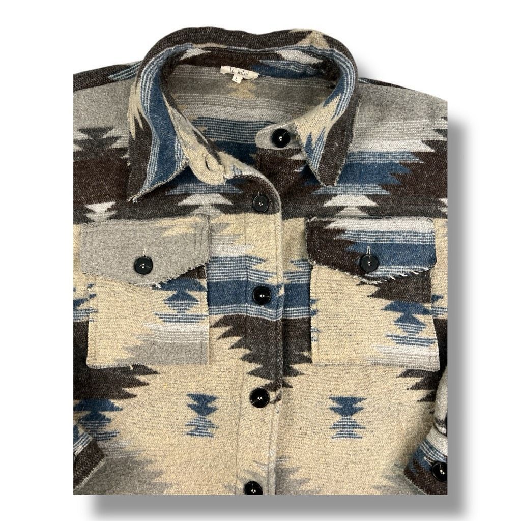 Other La Miel Eldora Western Southwestern Aztec Boxy Oversized Dis Size L / US 10 / IT 46 - 4 Thumbnail