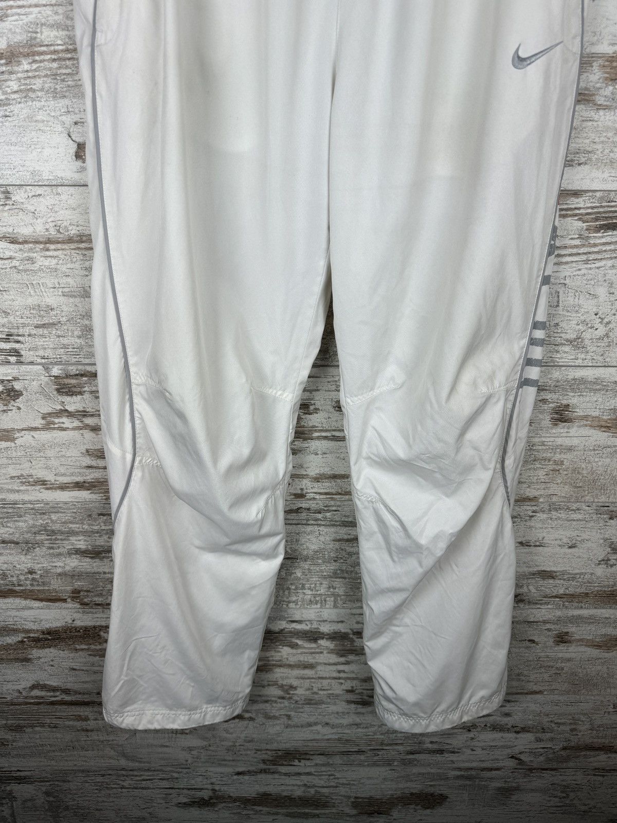 Nike × Vintage Mens Vintage Nike white drill pants swoosh sweatpants rare Size US 34 / EU 50 - 4 Thumbnail
