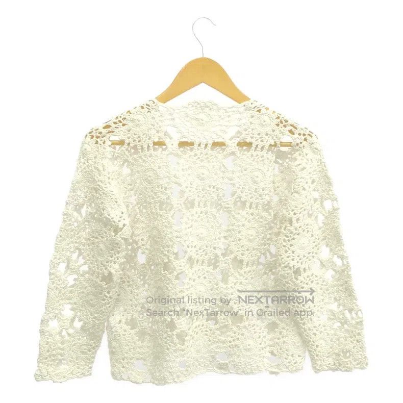 Comme des Garcons Comme Des Garcons Women's White Cotton Crochet Openwork Kn Size S / US 4 / IT 40 - 2 Thumbnail