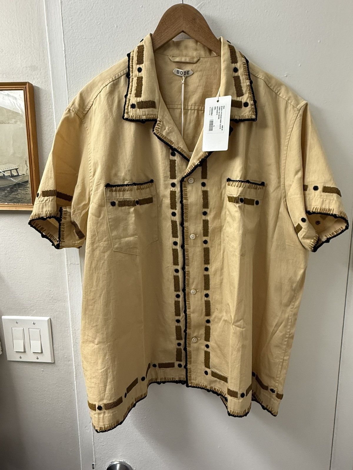 Bode BRAND NEW BODE SHIRT BEADED RYEGRASS Size US XXL / EU 58 / 5 - 1 Thumbnail