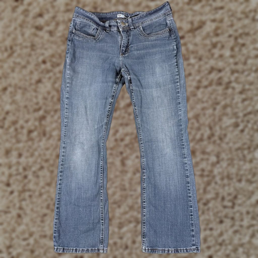Lee Lee Women's Blue Denim Bootcut Pants 10P Regular Fit Low Rise Stretch Casual Jeans Size 32" / US 10 / IT 46 - 1 Thumbnail