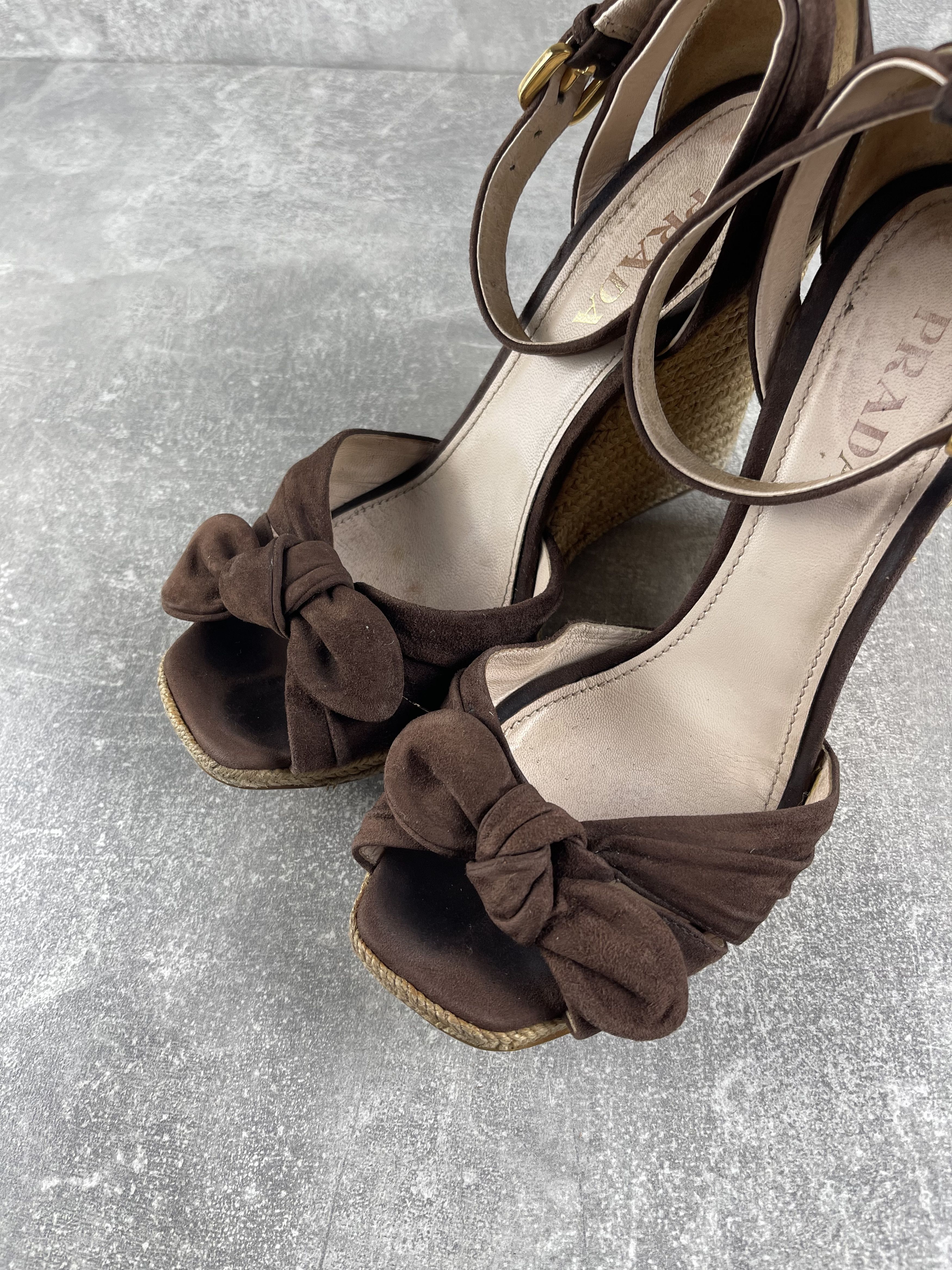 Prada Prada Linea Rosa vintage suede archive heel sandals shoe Size US 7.5 / IT 37.5 - 7 Thumbnail