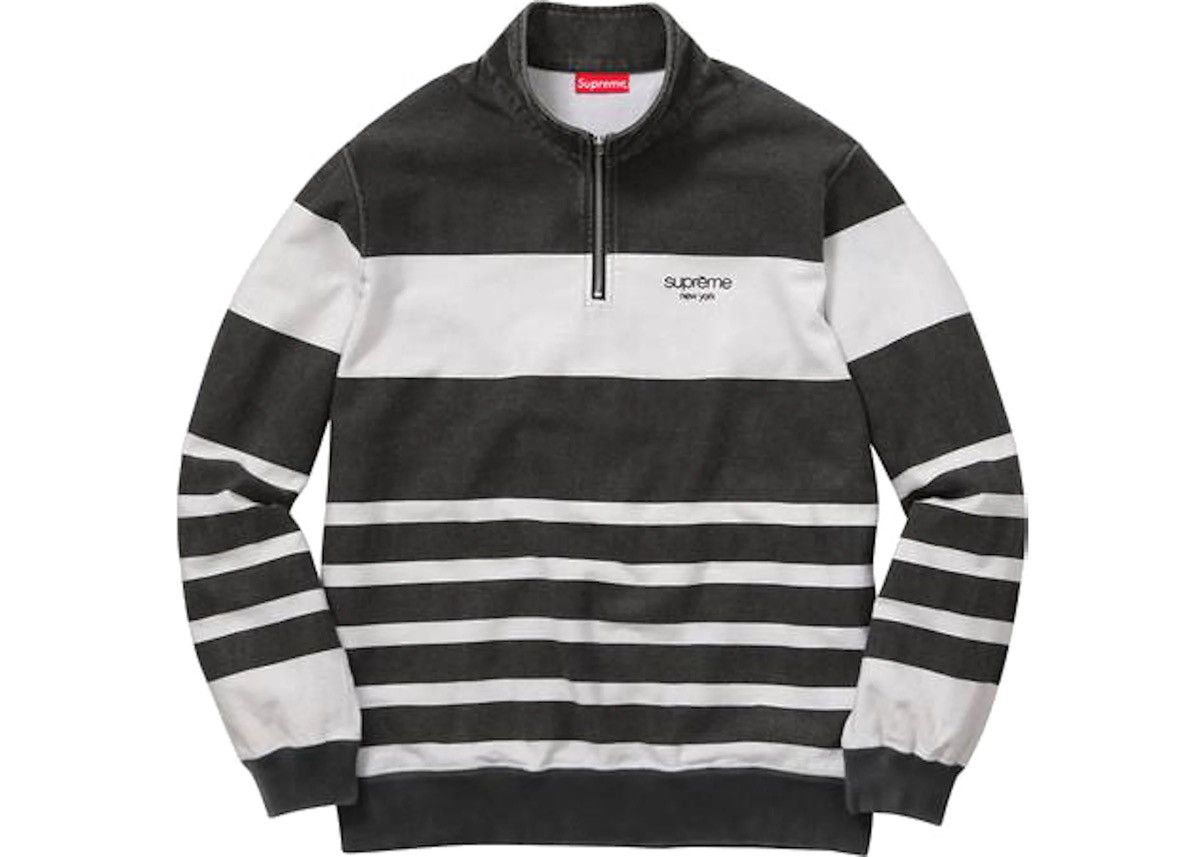 Supreme Supreme Half Zip Striped Size US L / EU 52-54 / 3 - 4 Thumbnail