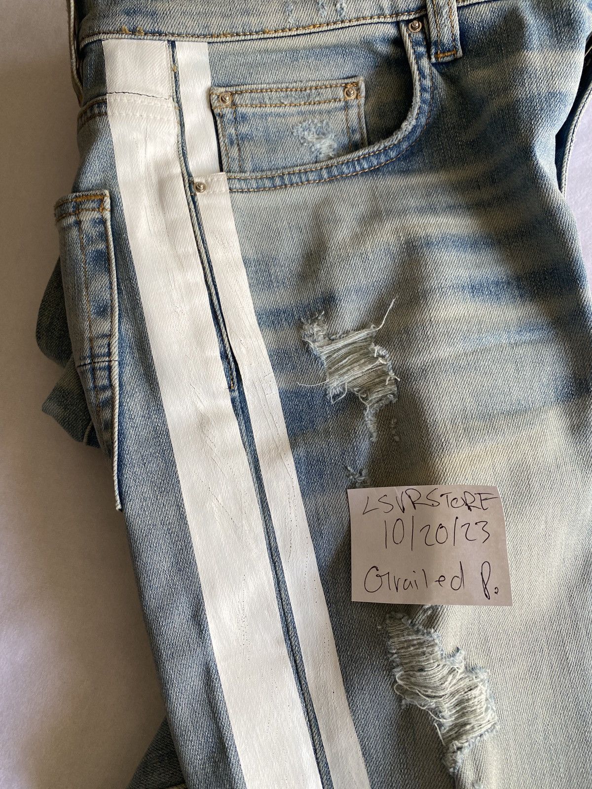 Amiri AMIRI Track Jean LT Indigo 32 OG - Gently Used* Size US 32 / EU 48 - 11 Thumbnail