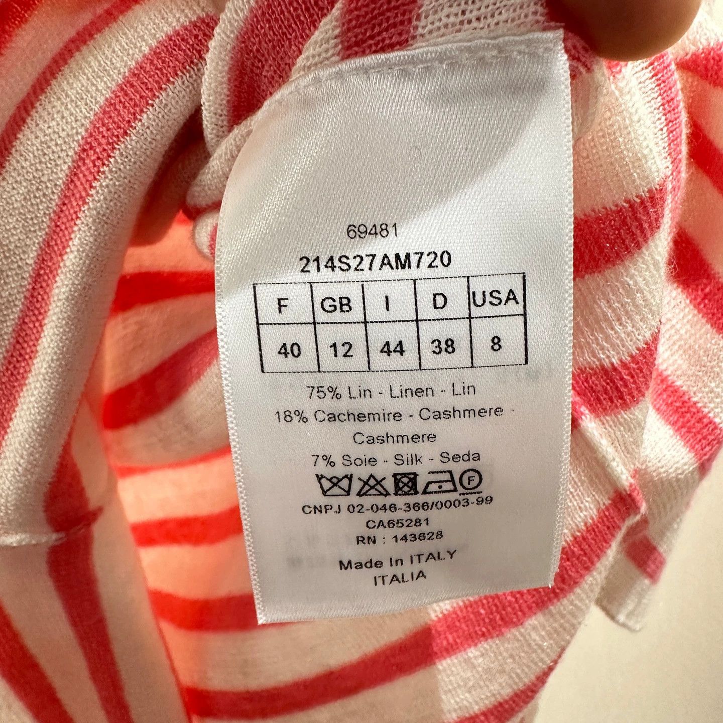 Christian Dior Monsieur Dior apr777 striped navy collar logo knit linen 40 Size M / US 6-8 / IT 42-44 - 4 Thumbnail