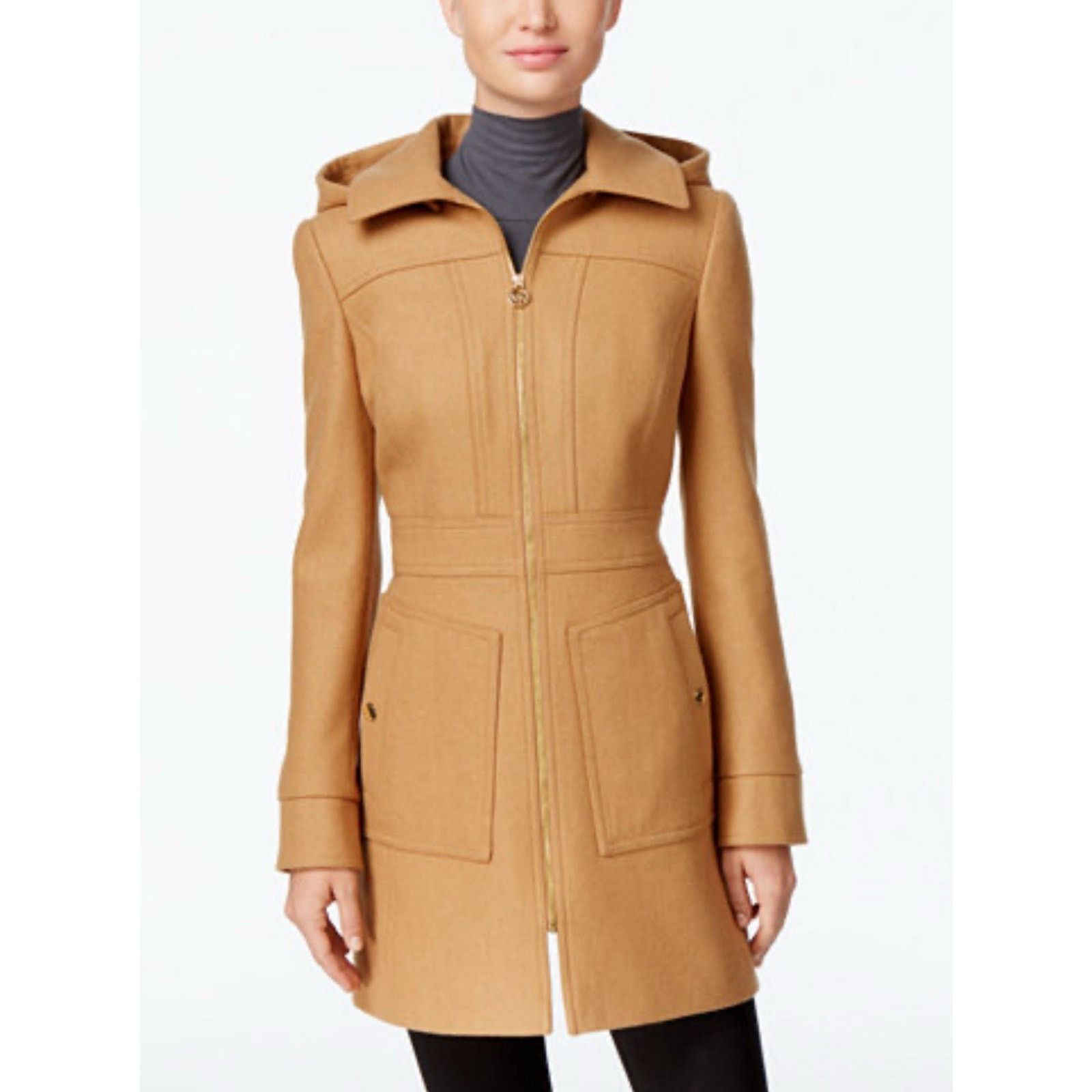Michael Kors Michael Kors Beige Camel Tan Wool Trench Coat Hood Womens M Size M / US 6-8 / IT 42-44 - 1 Thumbnail