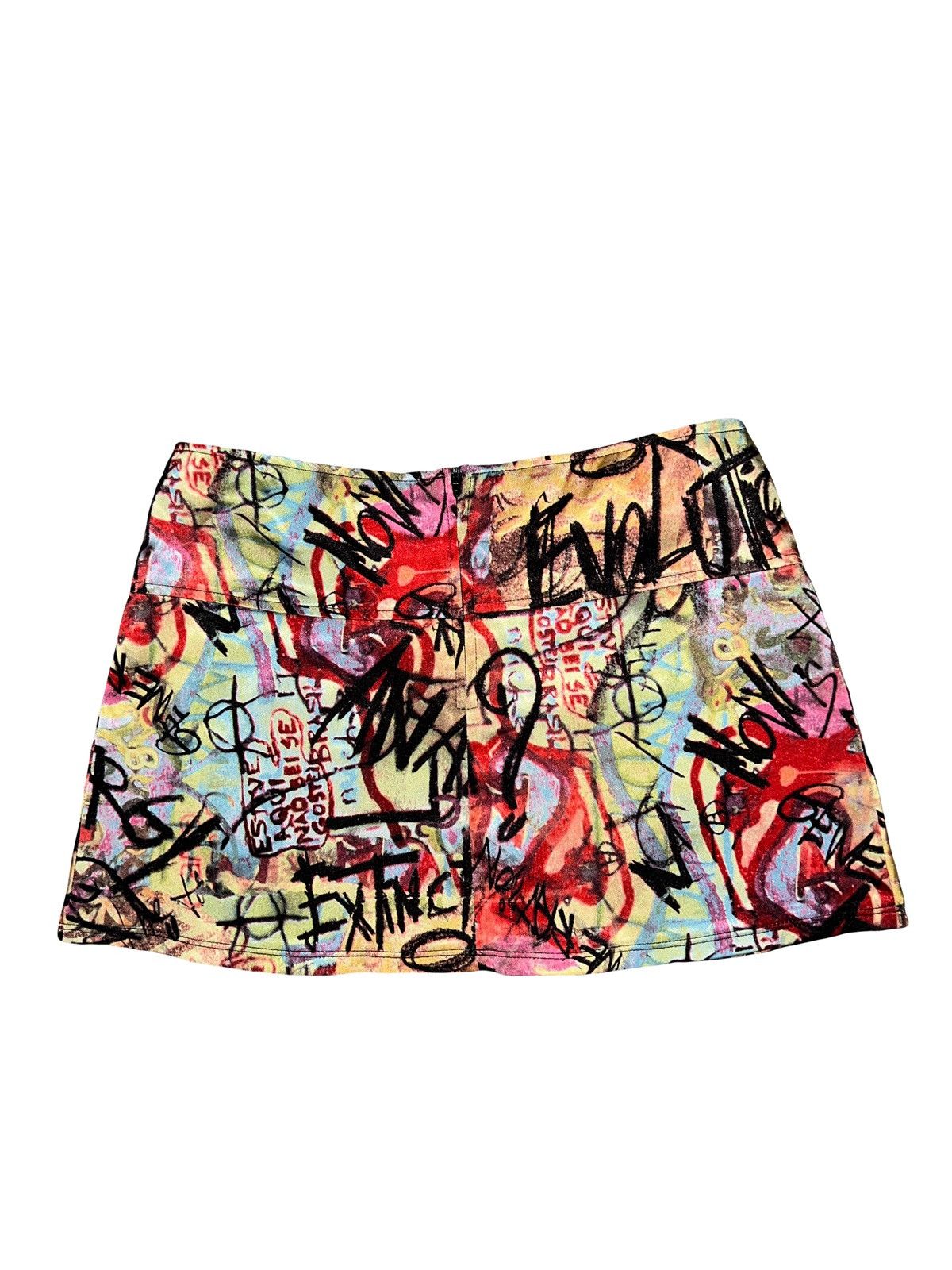 Japanese Brand Vintage punk art silky mini skirt 🖤♥️ Size 26" / US 2 / IT 38 - 4 Thumbnail