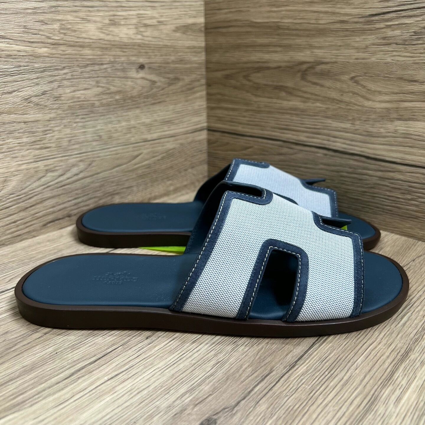 Hermes Hermes Blue Gray H Sandals Size US 7 / EU 40 - 4 Thumbnail