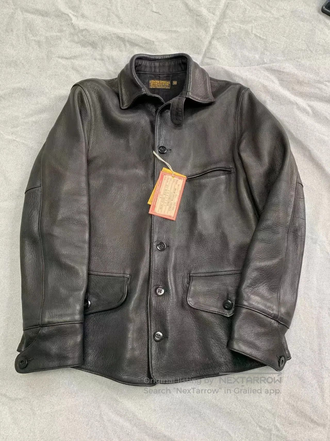 Freewheelers Black Deerskin Work Coat. Size US M / EU 48-50 / 2 - 1 Thumbnail