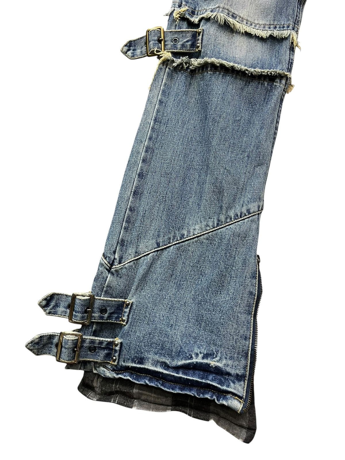 Japanese Brand 🔥Ultra Rare MIDAS Bondage Multi Zip Flare Punk Denim Japan Size US 31 - 8 Thumbnail