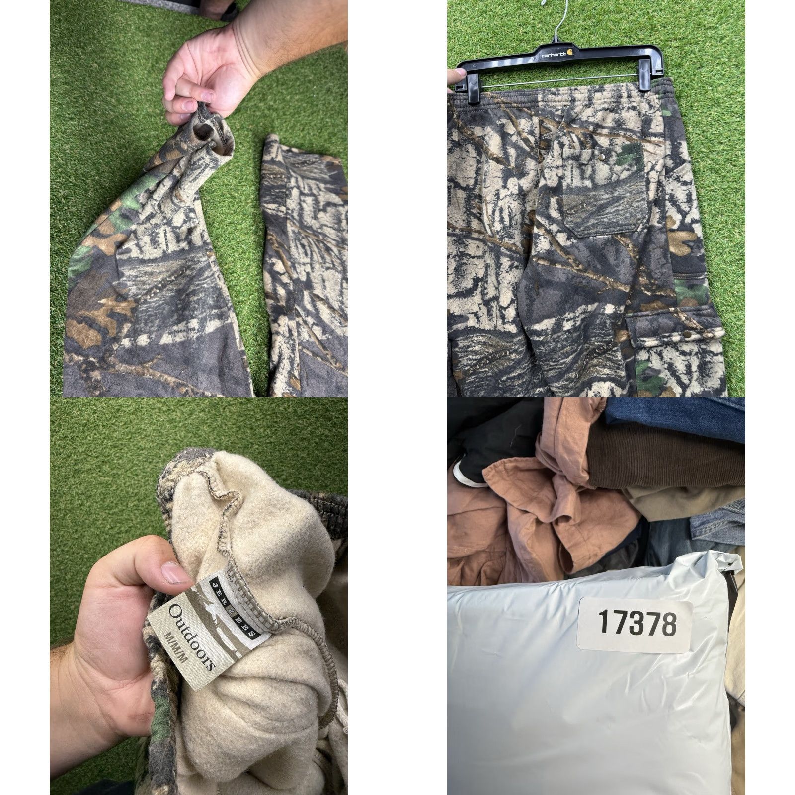 Jerzees VINTAGE Jerzees Outdoors Mossy Oak Break Up Sweatpants Mens M Camouflage Green Cotton Polyester Pockets Adjustable Waist Grunge USA Size US 31 - 8 Thumbnail