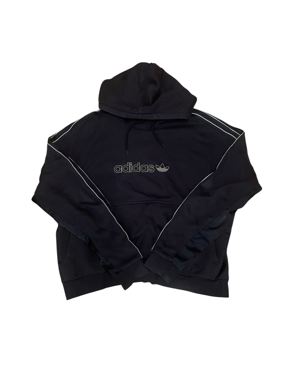 Adidas Adidas Vintage boxy cropped hoodie Size US XL / EU 56 / 4 - 1 Thumbnail