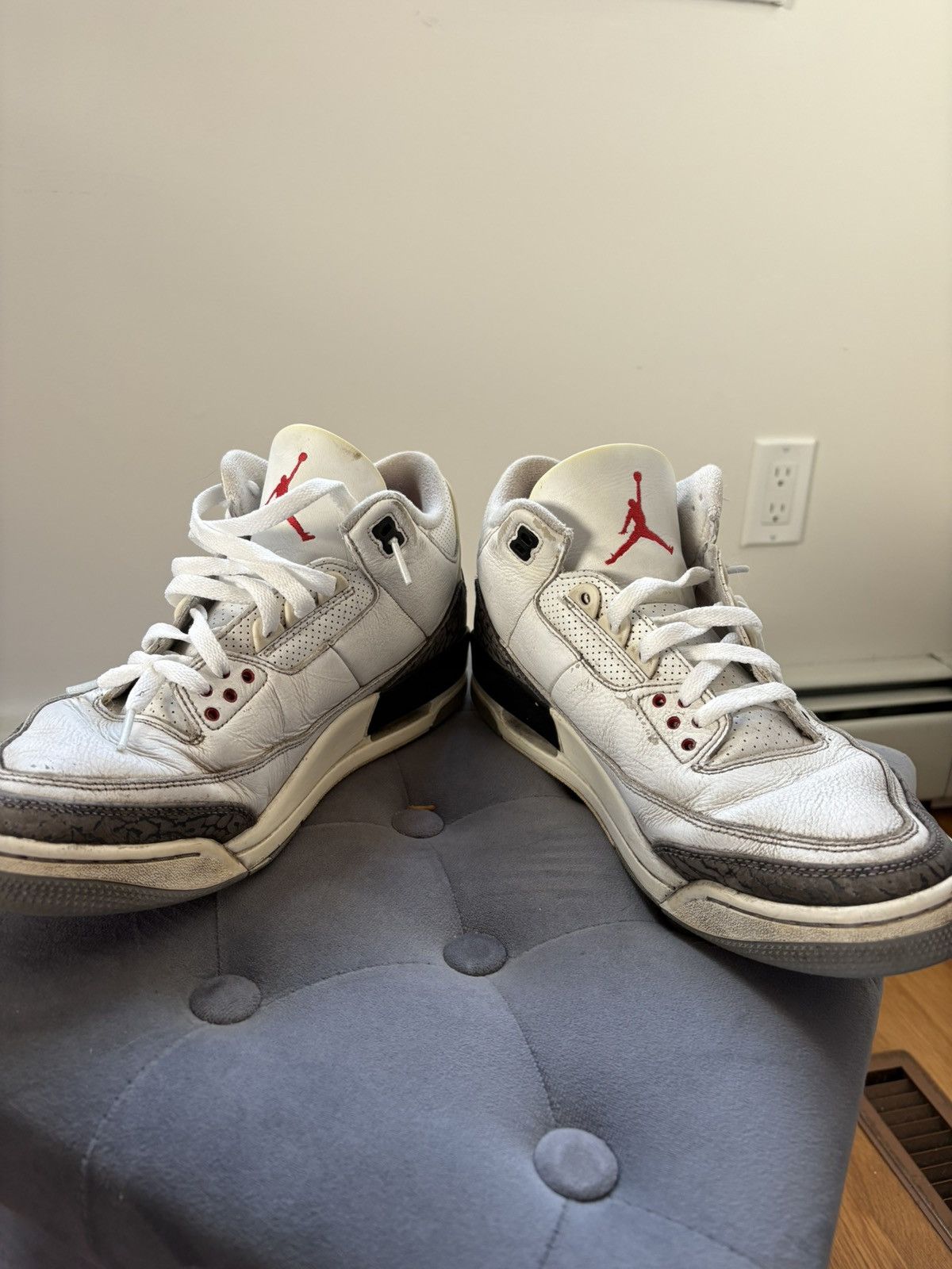 Jordan Brand Air Jordan 3 Retro White Cement Reimagined Size US 11.5 / EU 44-45 - 4 Thumbnail