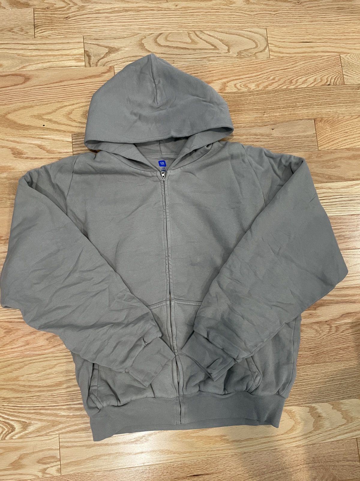 Grey Yeezy Gap Zip Up Hoodie Sweatshirt Large (UNRELEASED)