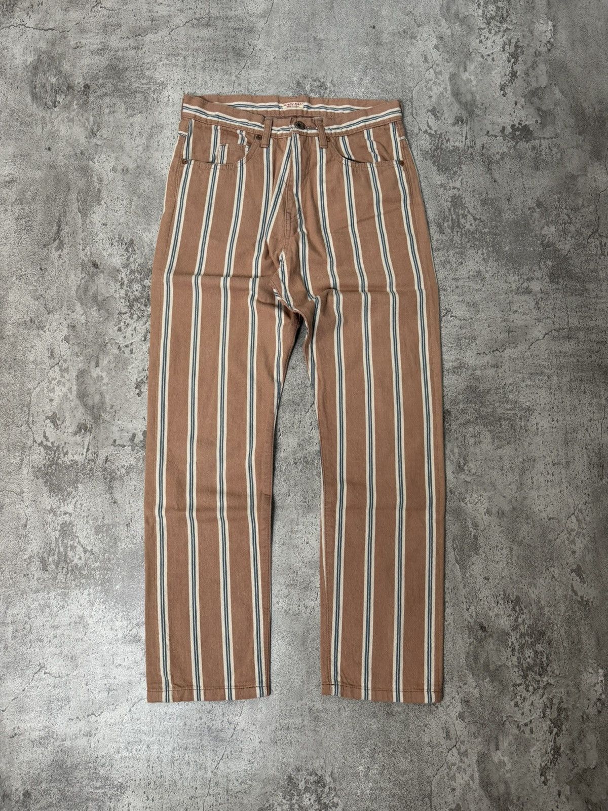 Kapital VINTAGE KAPITAL WITH STRIPED MOTIF LONG PANTS SOFT JEANS Size US 29 - 1 Thumbnail