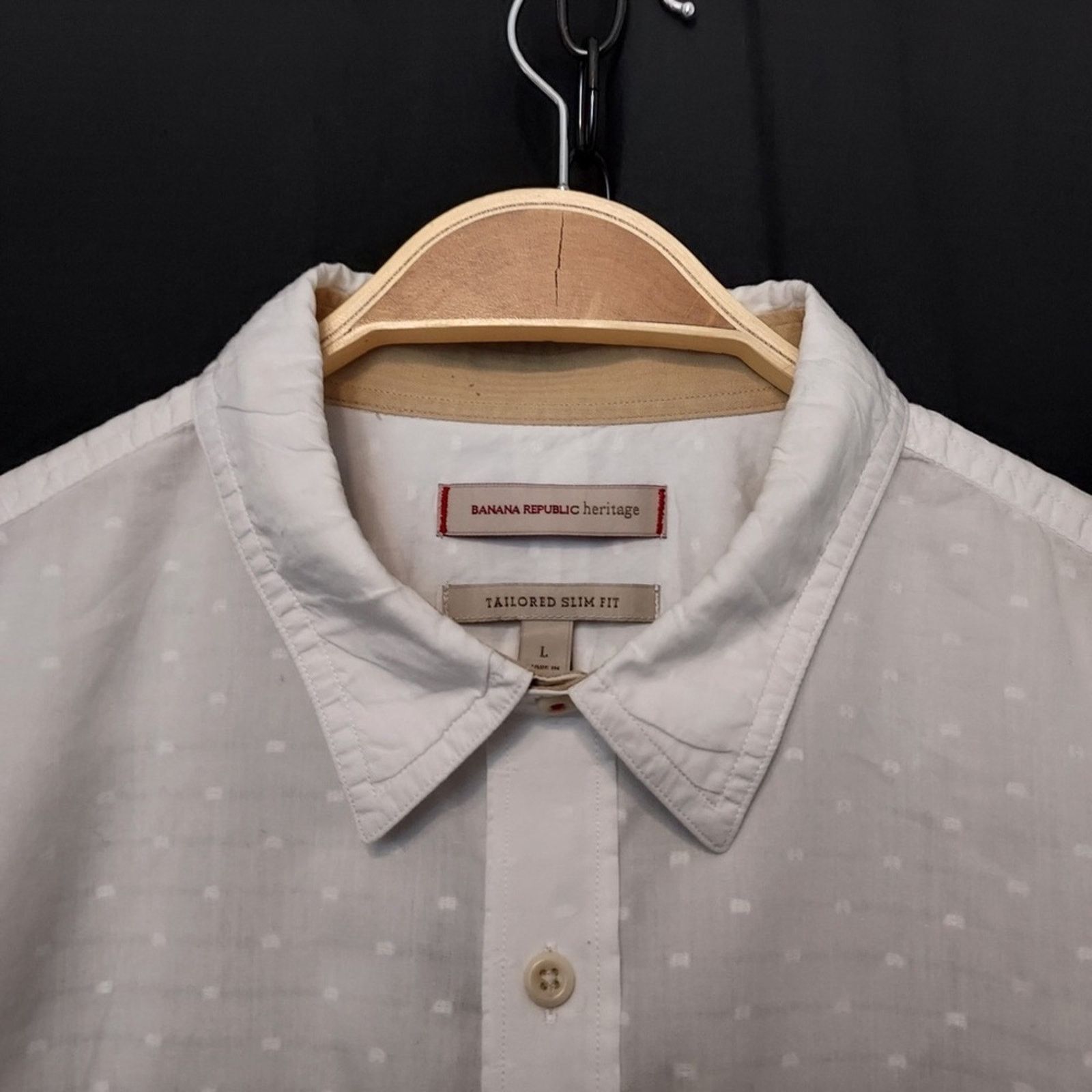 Banana Republic Banana Republic Heritage Slim Fit White Button Up Shirt Size US L / EU 52-54 / 3 - 7 Thumbnail