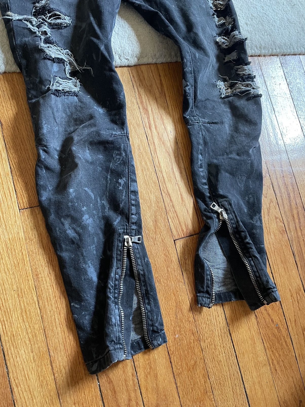 Balmain Balmain AW2009 chainmail biker jeans by Decarnin Size 29" - 8 Thumbnail