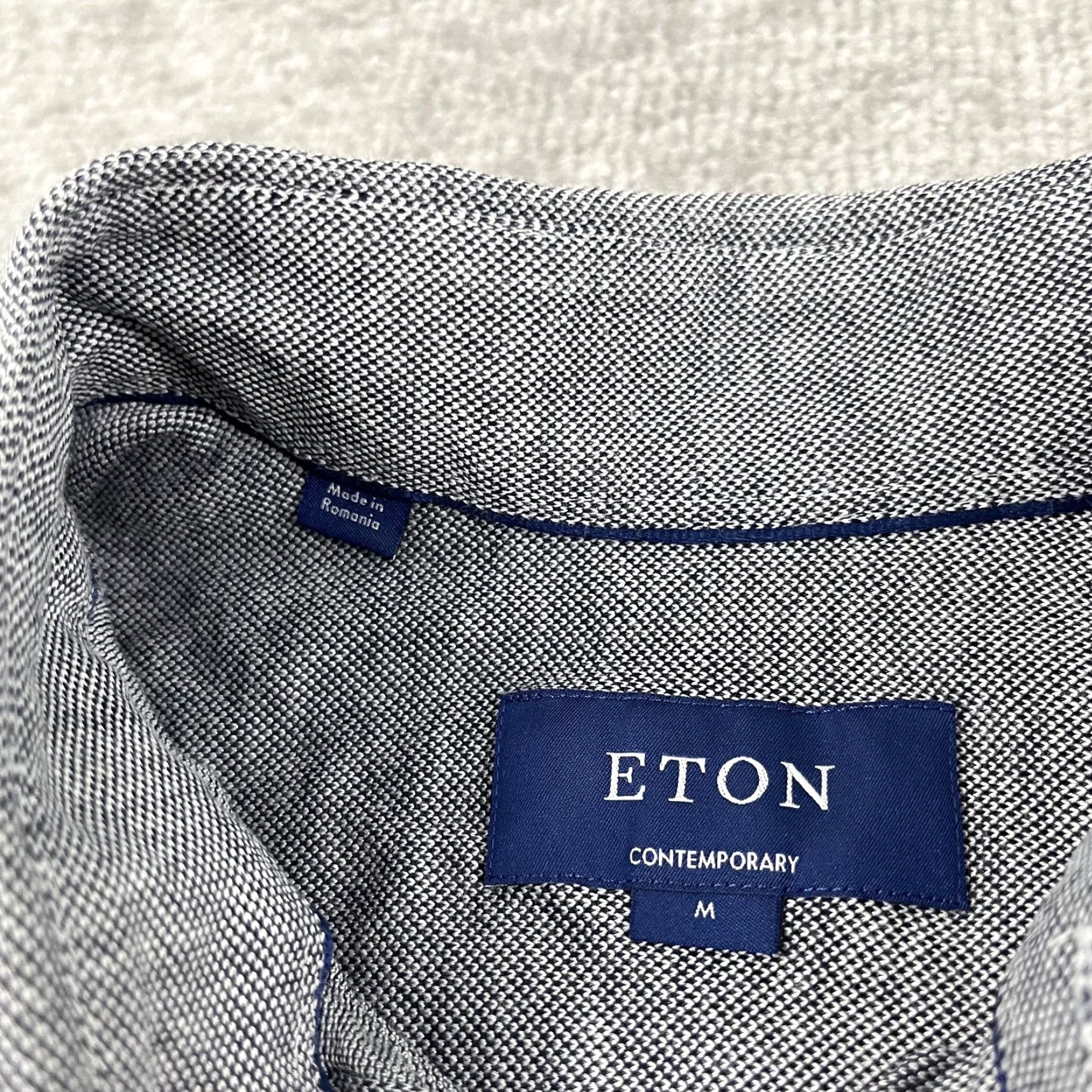 Eton VINTAGE ETON Mens Shirt Casual Long Sleeve Knit Gray Button Up 90s Classic Mens Size US M / EU 48-50 / 2 - 2 Thumbnail