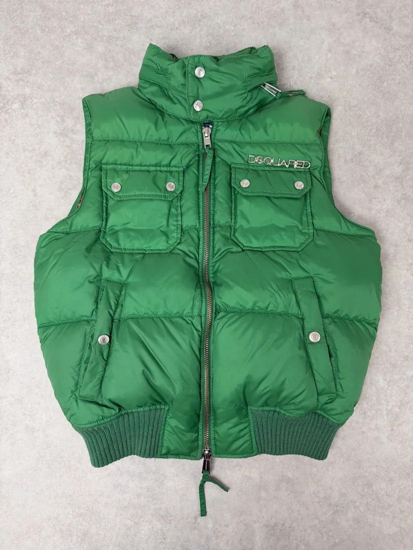Dsquared2 SS2004 Dsquared2 Canadian Green Puffer Vest Jacket Size US S / EU 44-46 / 1 - 7 Thumbnail