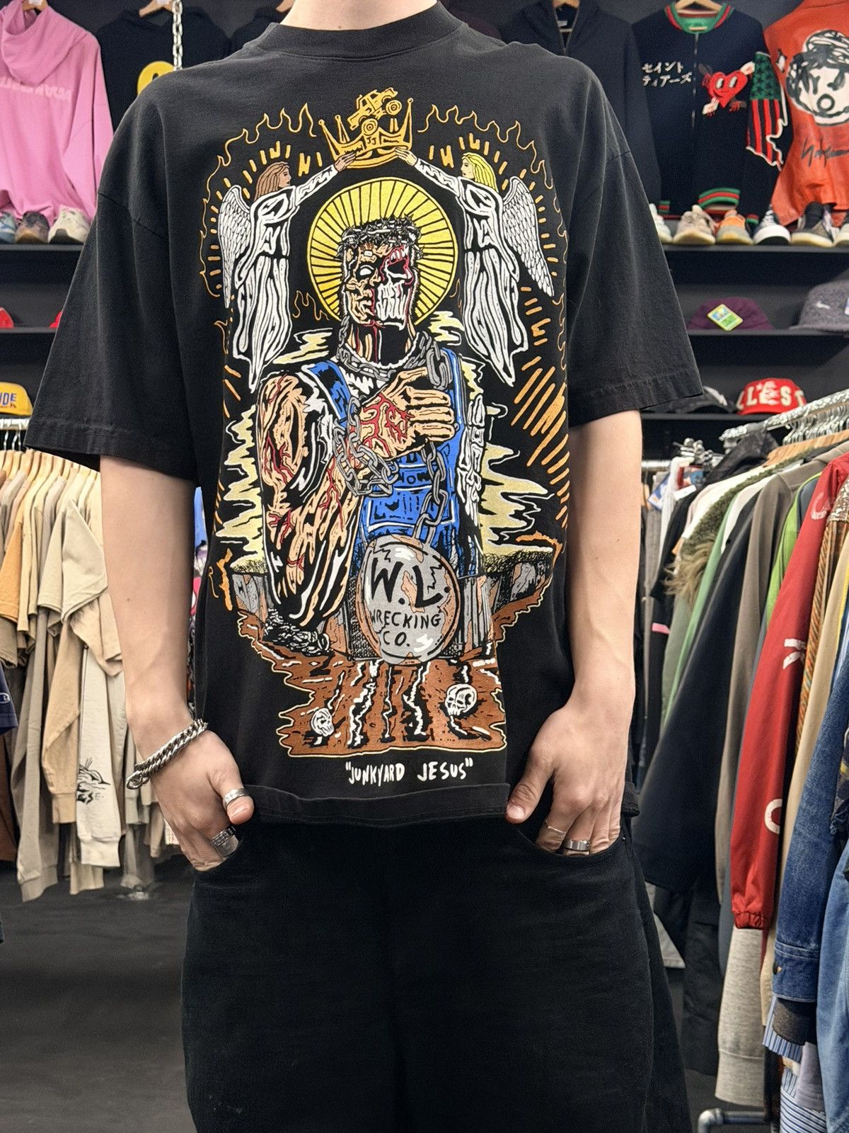 Billy Hill Billy Hill Junkyard Jesus Tee Size US L / EU 52-54 / 3 - 1 Thumbnail