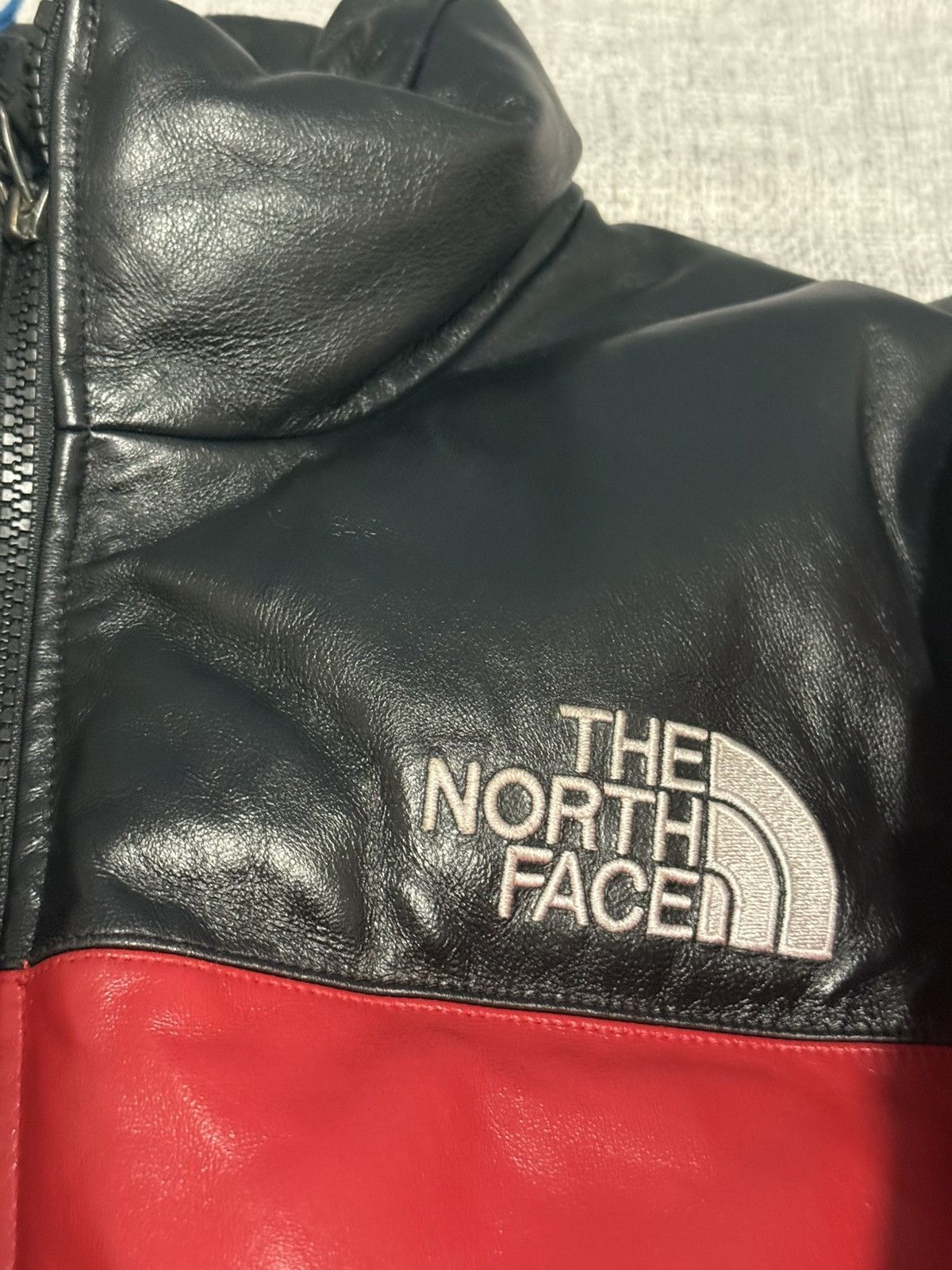 Supreme × The North Face Supreme tnf the north face leather nuptse jacket red Size US XL / EU 56 / 4 - 4 Thumbnail