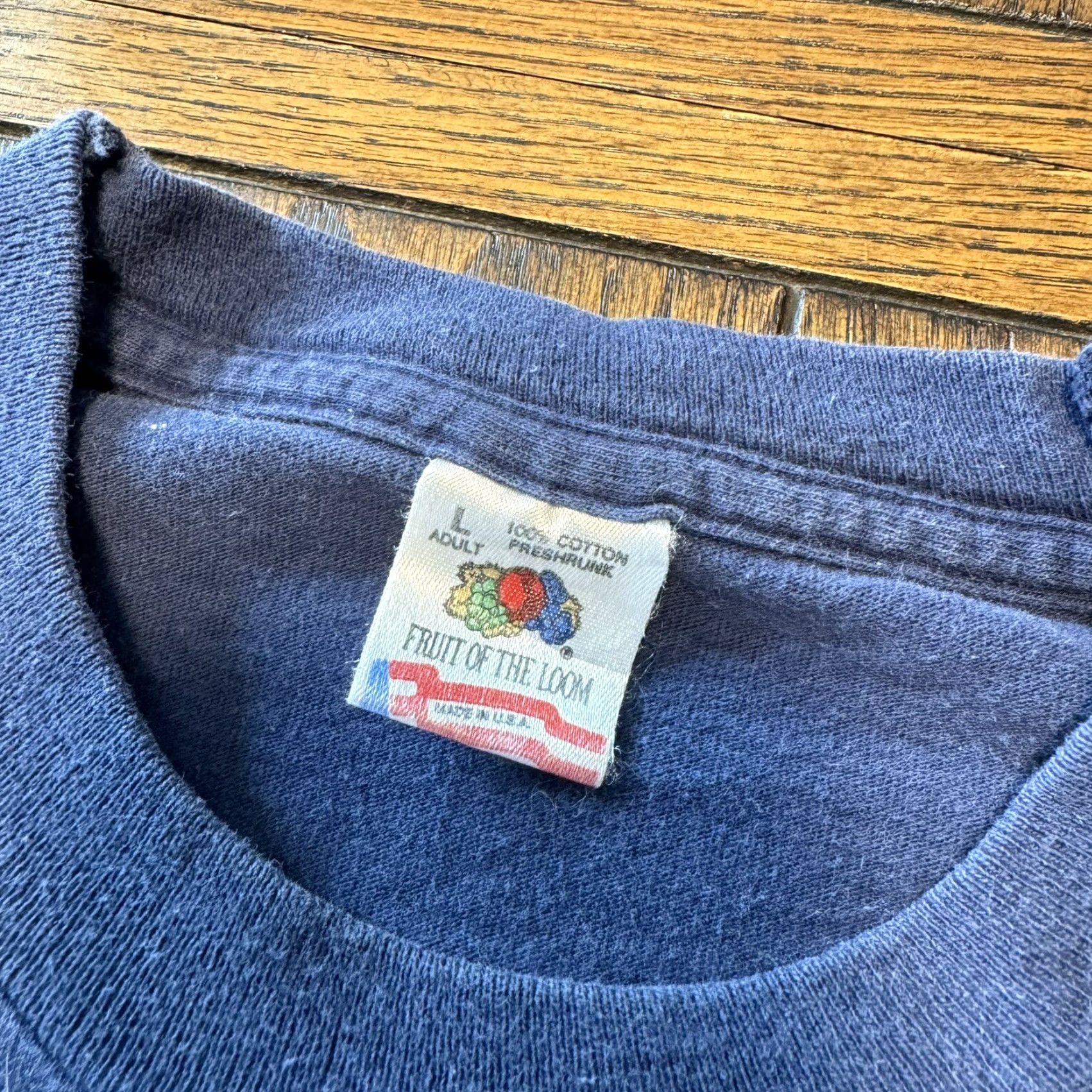 Vintage VINTAGE Texas A&M T Shirt 90s Single Stitch Blue Fruit Of The Loom Large USA Shirt Graphic Tee Unisex Adults Mens Size US L / EU 52-54 / 3 - 6 Thumbnail