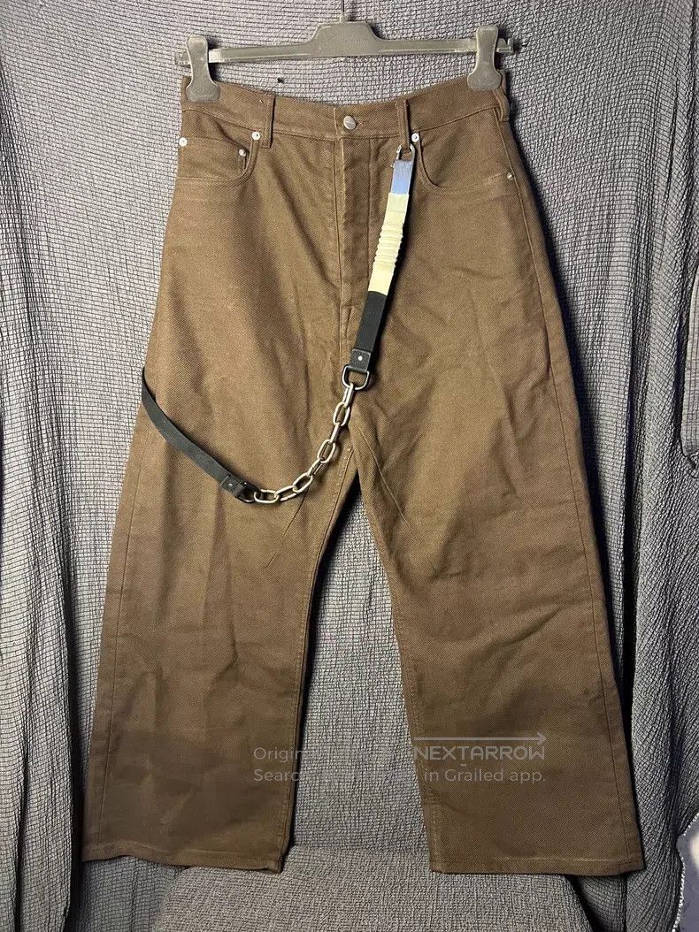 Rick Owens Rick Owens Brown Wide Leg Denim Pants Size US 32 / EU 48 - 1 Thumbnail