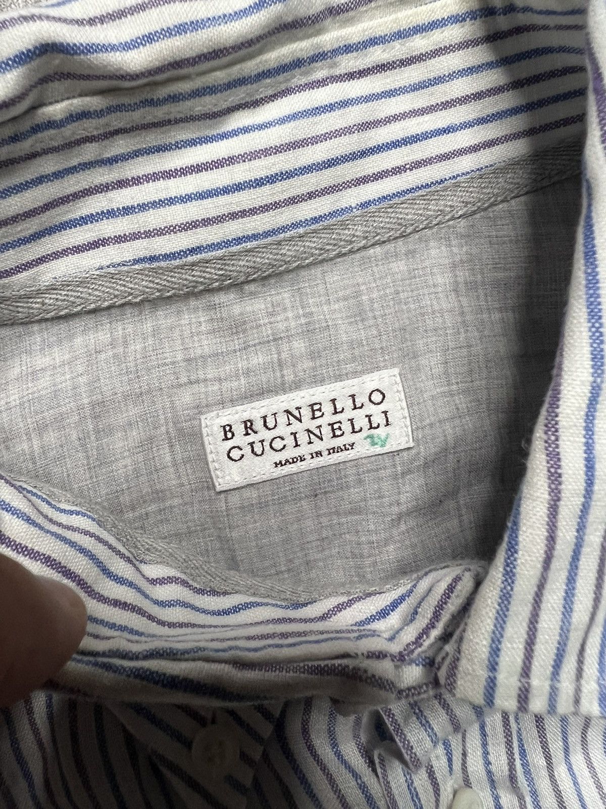 Brunello Cucinelli Brunello Cucinelli Striped Linen Shirt Size US XS / EU 42 / 0 - 5 Thumbnail