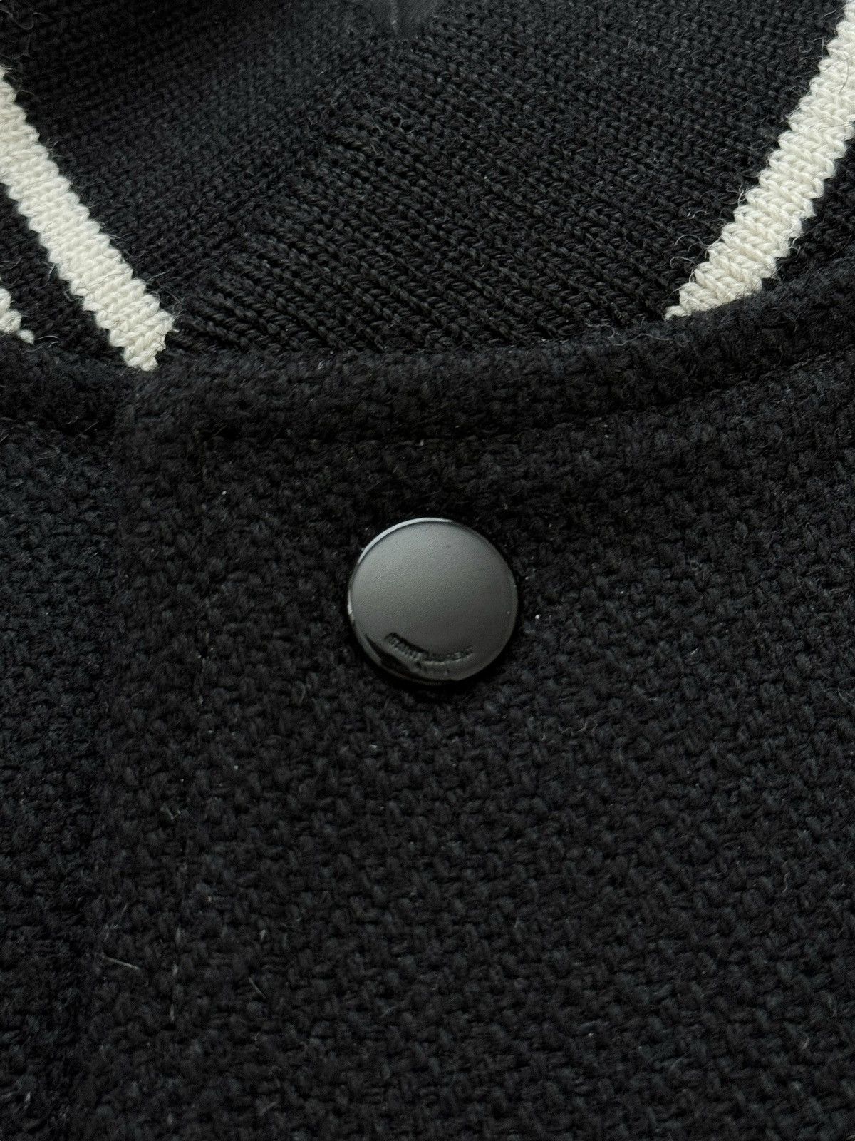 Saint Laurent Paris 2022 Black White Teddy Varsity Jacket Size US M / EU 48-50 / 2 - 8 Thumbnail