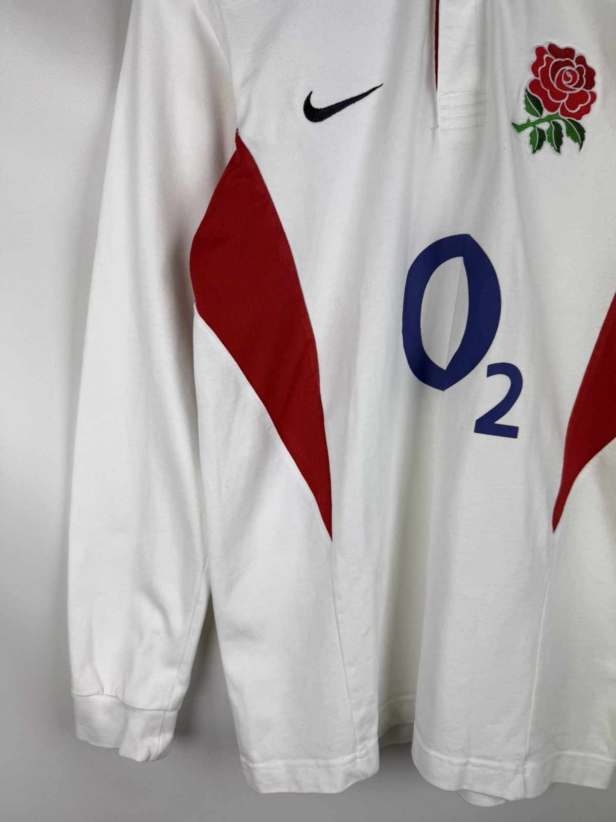 Vintage Nike Vintage England Rugby Union L/S Rugby Shirt Jersey Size US S / EU 44-46 / 1 - 7 Thumbnail