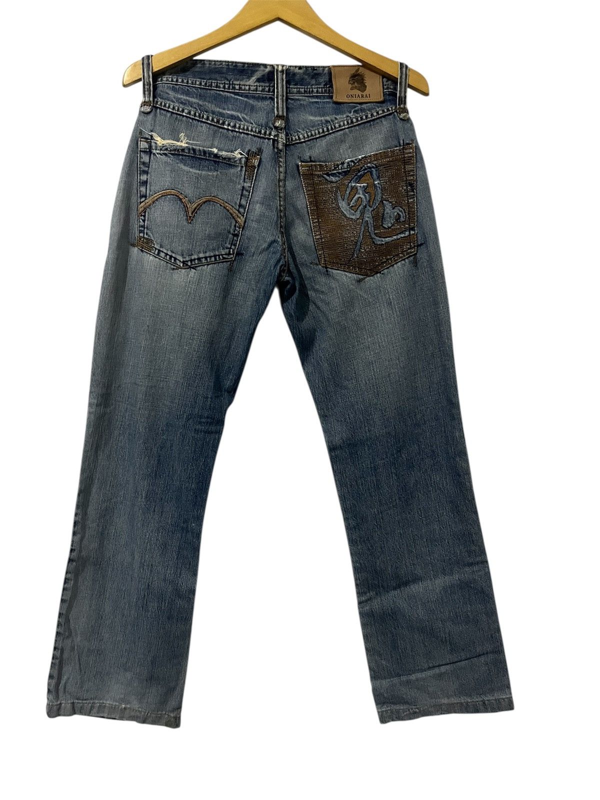 Blue Blue Japan Vintage Blue Way Japan Oniarai Nippon Embroidered Jeans Size US 31 - 1 Thumbnail