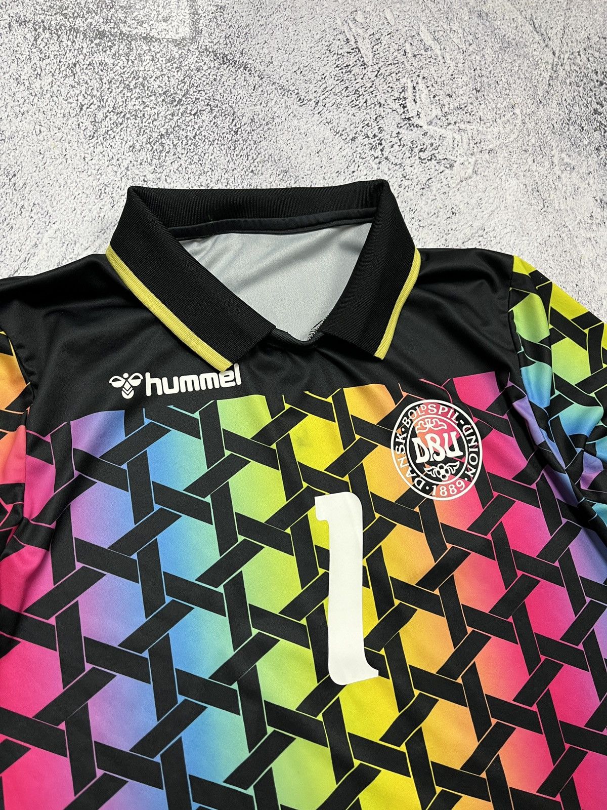 Other Hummel Denmark Goalkeeper Football Shirt 1992 Reproduction Size US M / EU 48-50 / 2 - 6 Thumbnail
