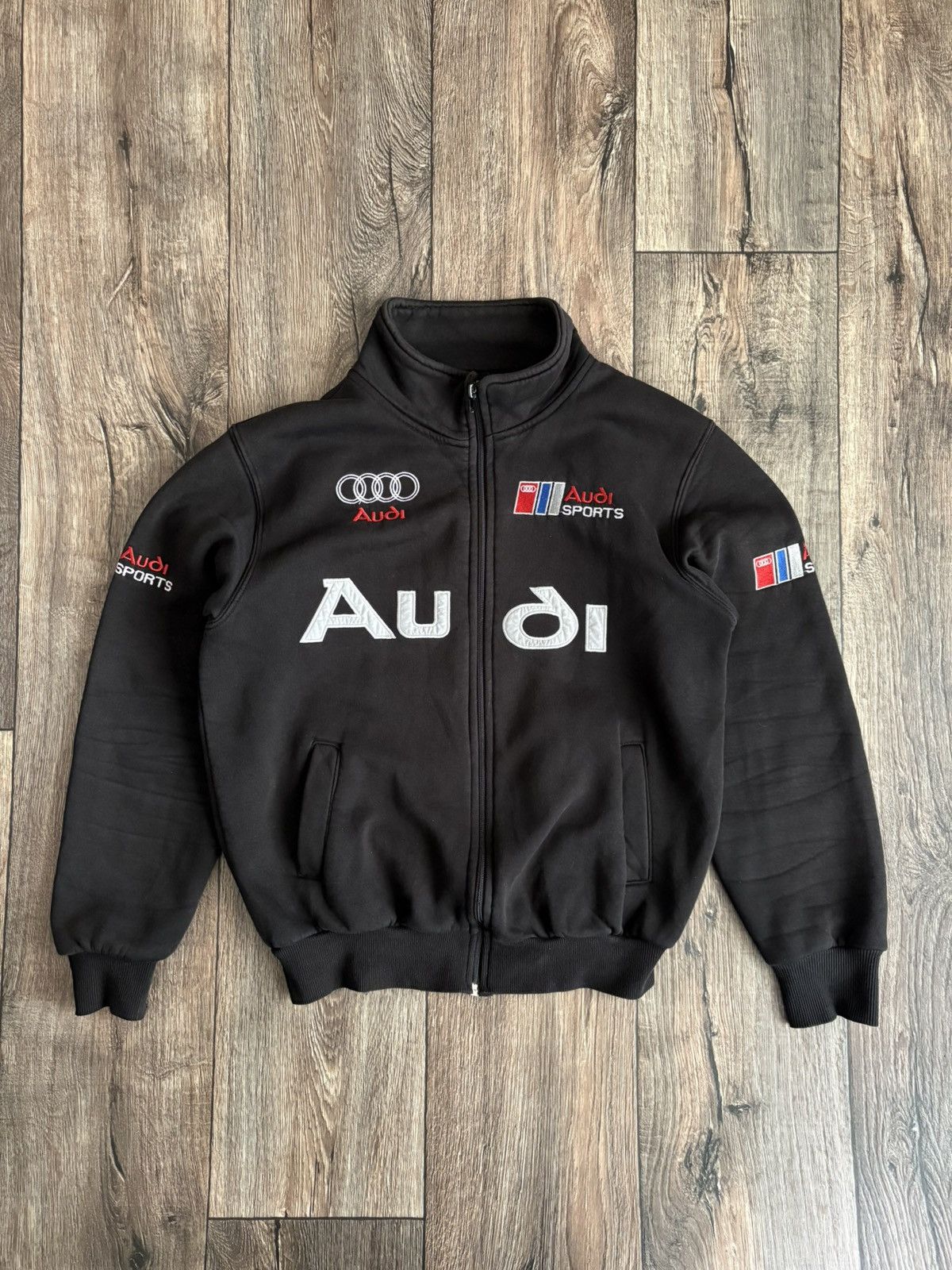 Audi × Vintage Vintage Distressed Audi Racing Zip Up Sweatshirt Zipper Size US S / EU 44-46 / 1 - 1 Thumbnail
