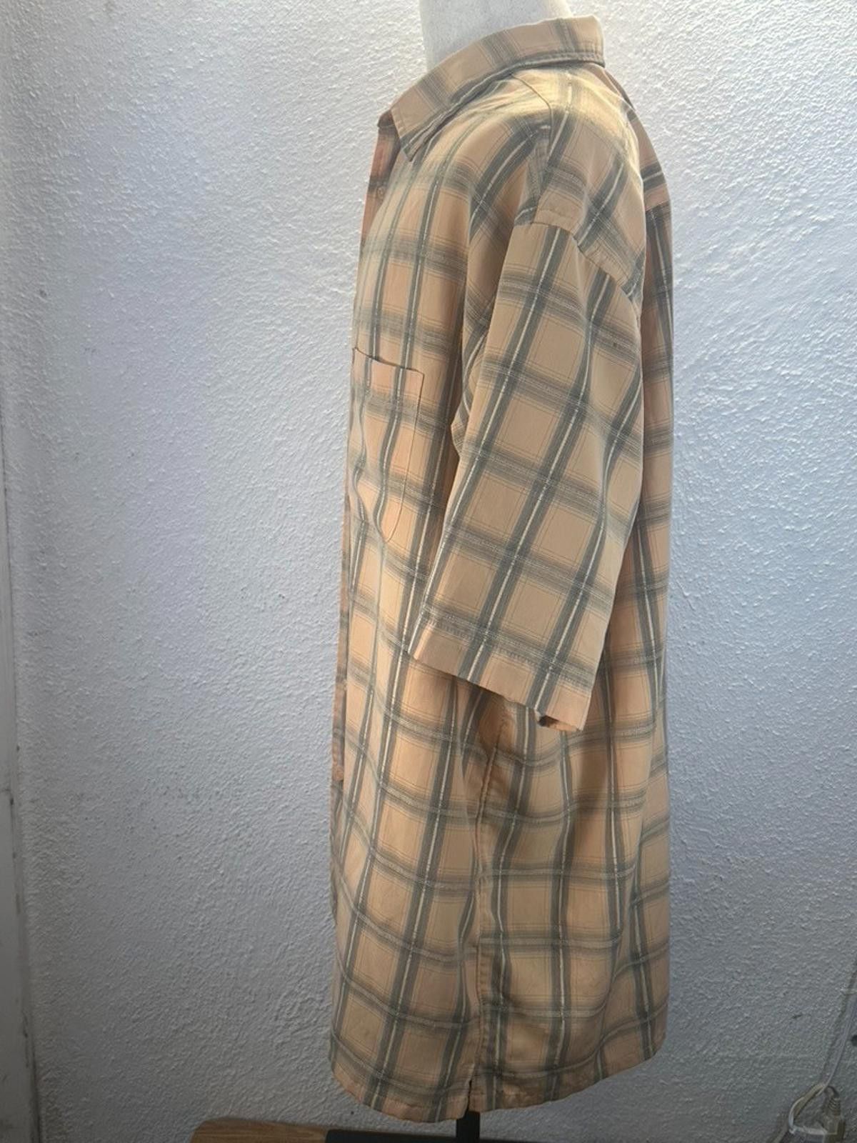 Towncraft Towncraft Men's 2XL Tall Brown Plaid Short Sleeve Shirt Size US XXL / EU 58 / 5 - 2 Thumbnail