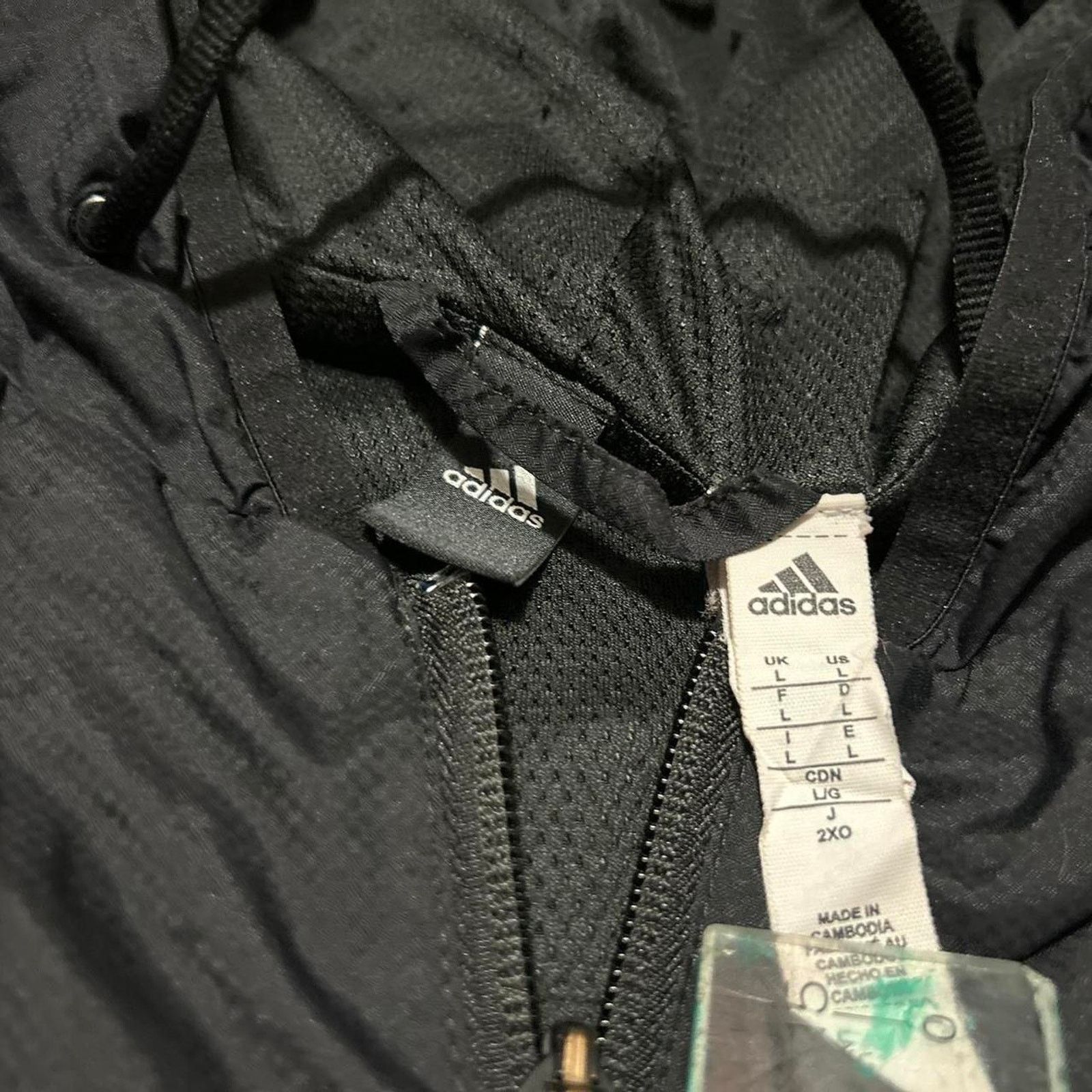 Adidas Adidas Men's Essentials 3 Stripe Full Zip Hoodie Wind Jacket Size US L / EU 52-54 / 3 - 4 Thumbnail