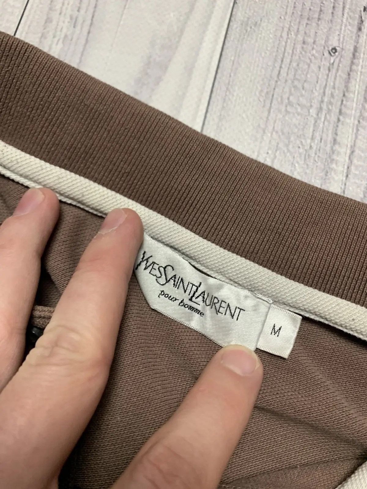 Yves Saint Laurent Vintage Yves Saint Laurent polo brown rare M Size US M / EU 48-50 / 2 - 3 Thumbnail