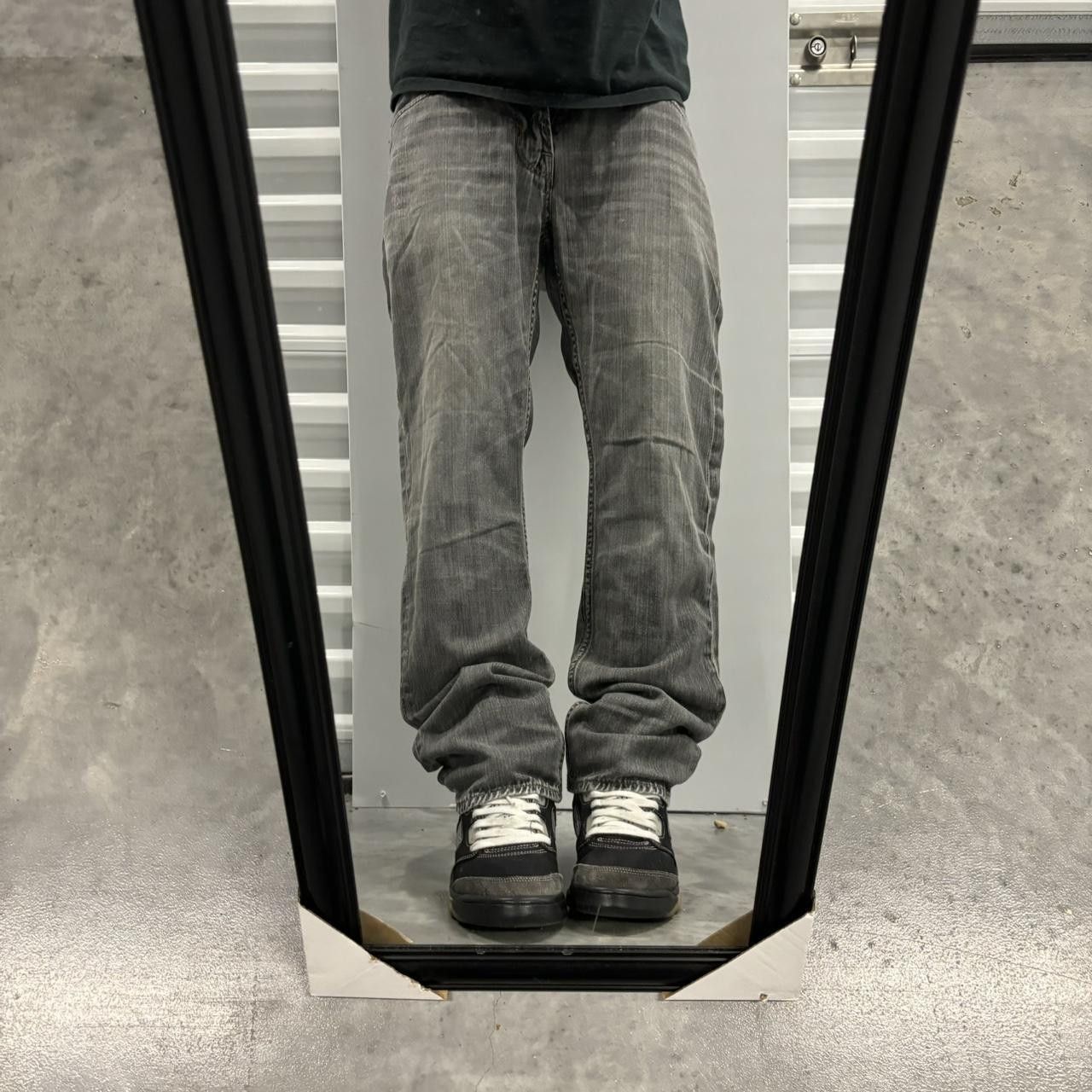 Japanese Brand × Vintage Crazy Vintage Y2K/2000s Grunge Faded Black Denim Jeans! Size US 30 / EU 46 - 1 Thumbnail