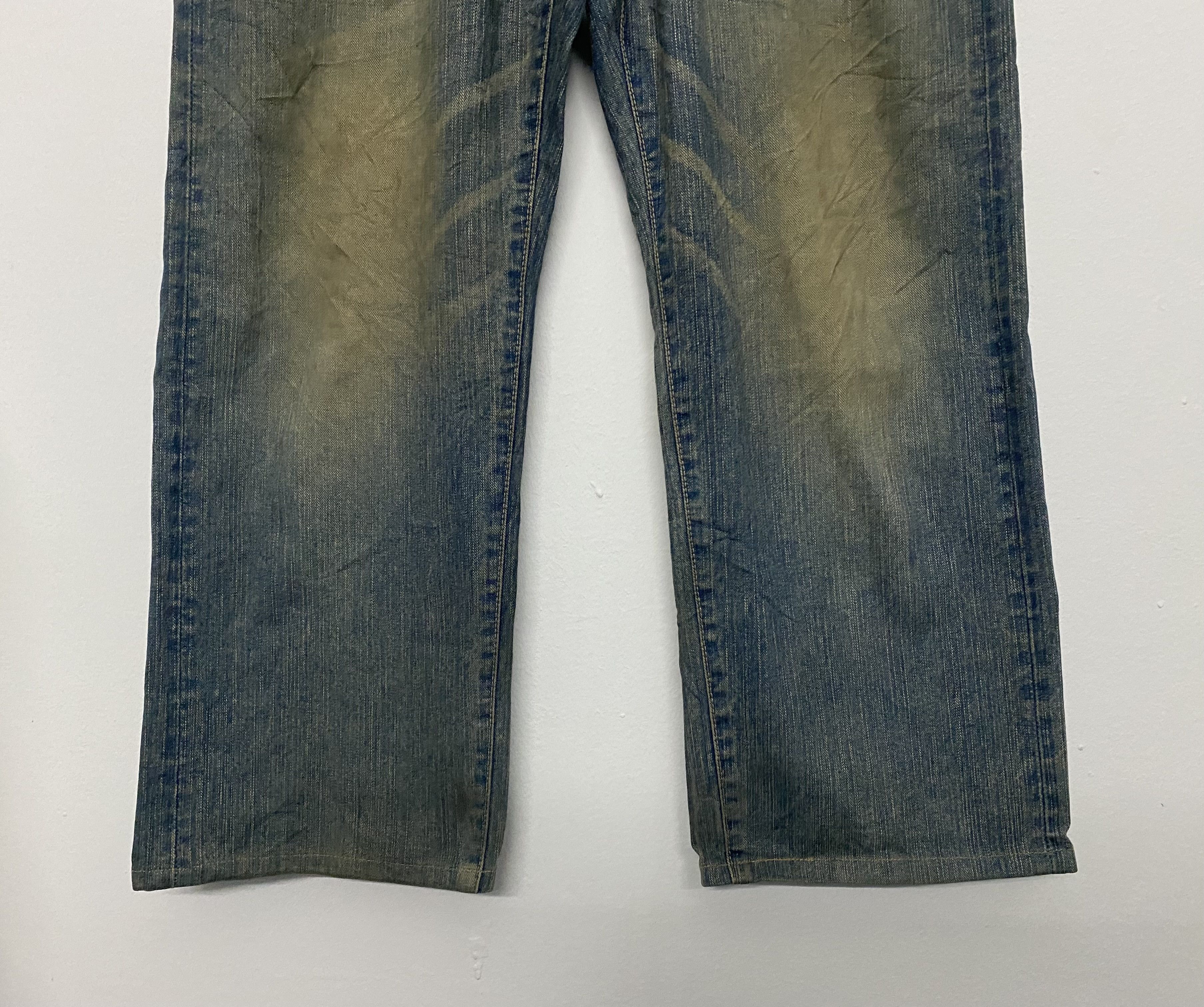 Edwin EDWIN 405XV Exclusive Model Faded Distressed Dark Wash Jeans Size US 34 / EU 50 - 4 Thumbnail