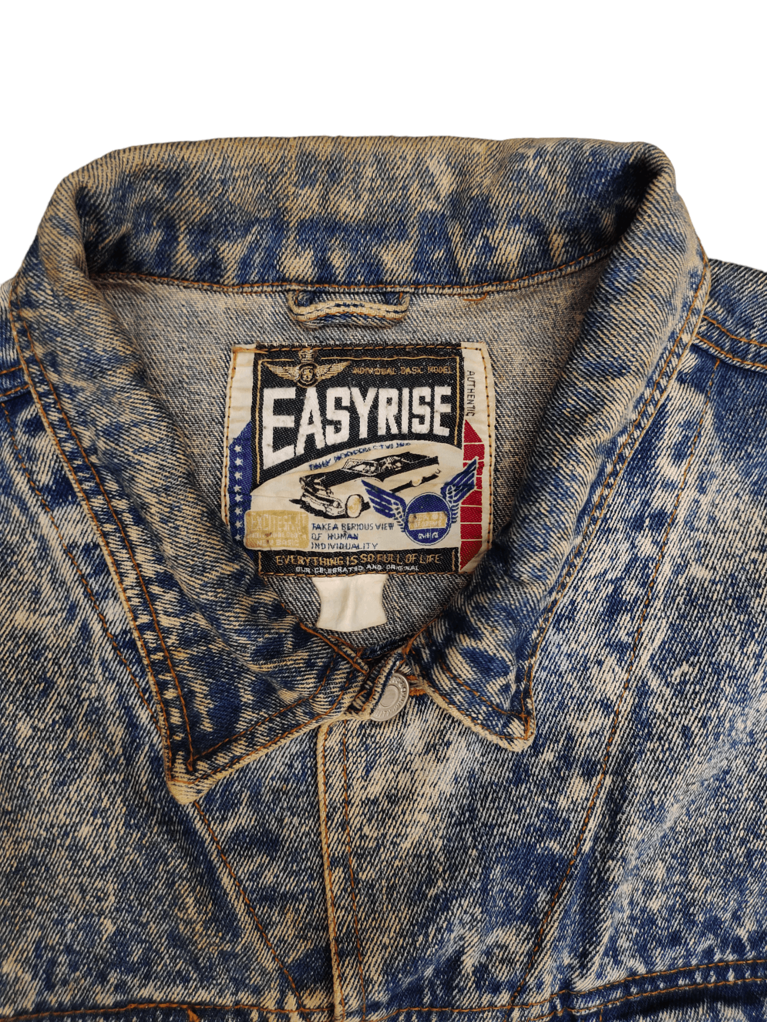Vintage 90s Rolling Stone Flash Point 1991 By Easyrise Trucker Jacke Size US XL / EU 56 / 4 - 19 Thumbnail