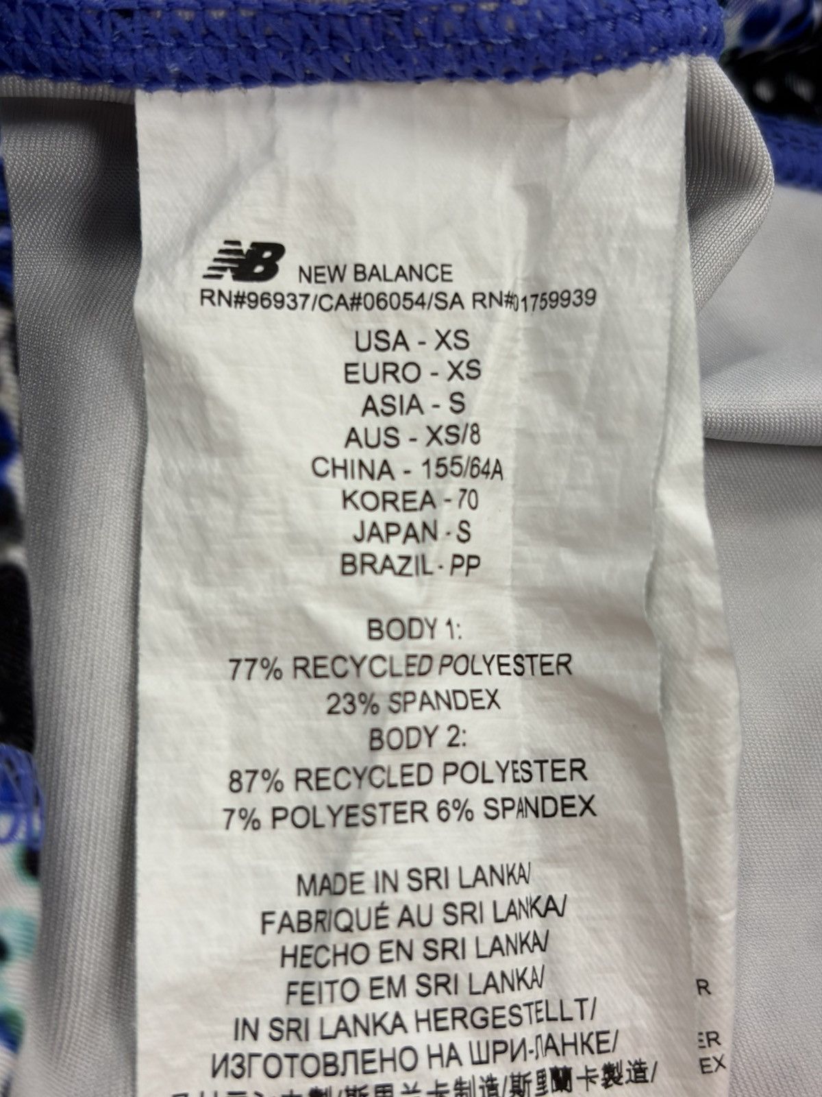 New Balance New Balance Leggings Womens XS Blue Multicolor Yoga Leggings Size 22" - 6 Thumbnail