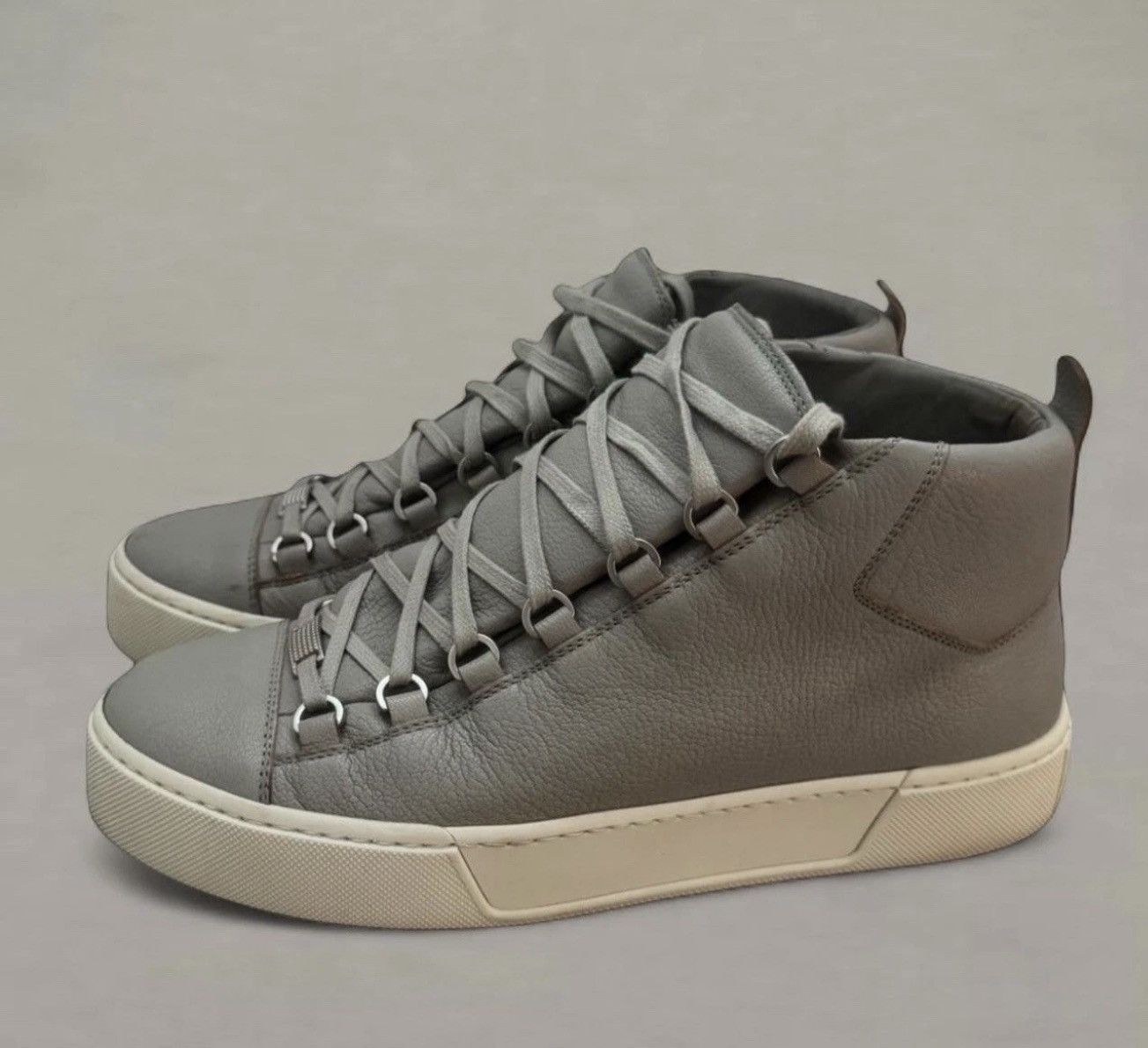 Balenciaga Balenciaga Chevre Hamilton Arena Grey Leather Hightop 42 Size US 9 / EU 42 - 1 Thumbnail
