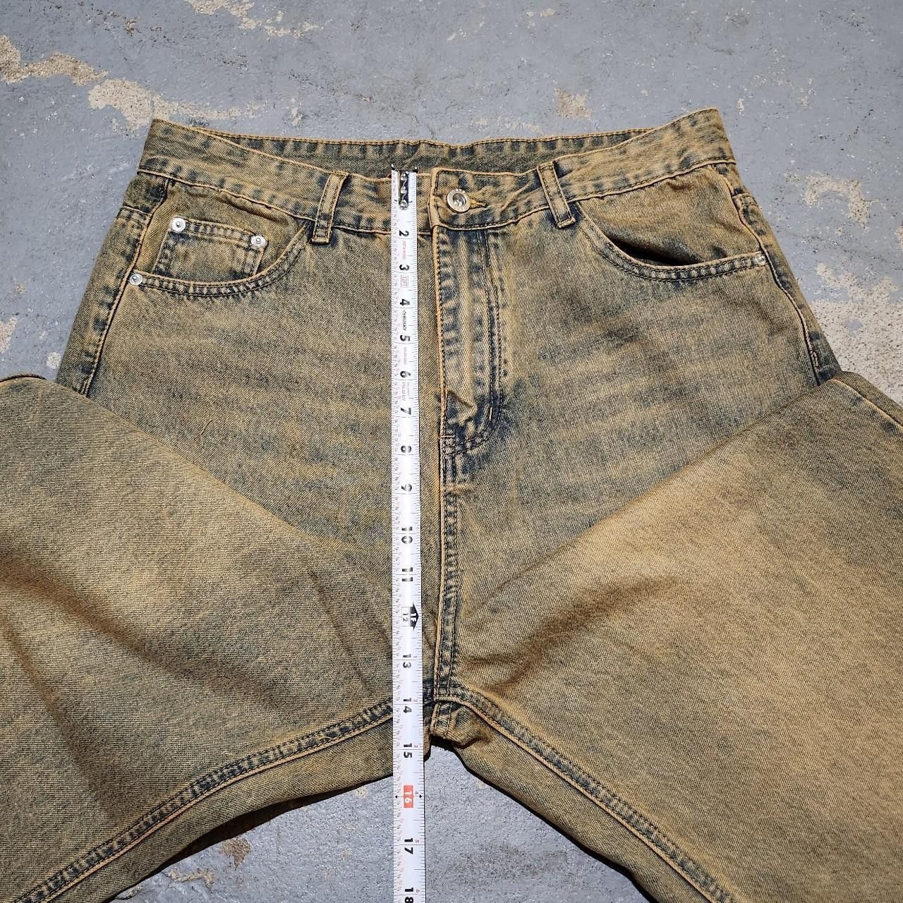 Japanese Brand Baggy sand/brown faded jeans grunge denim Size US 32 / EU 48 - 7 Thumbnail