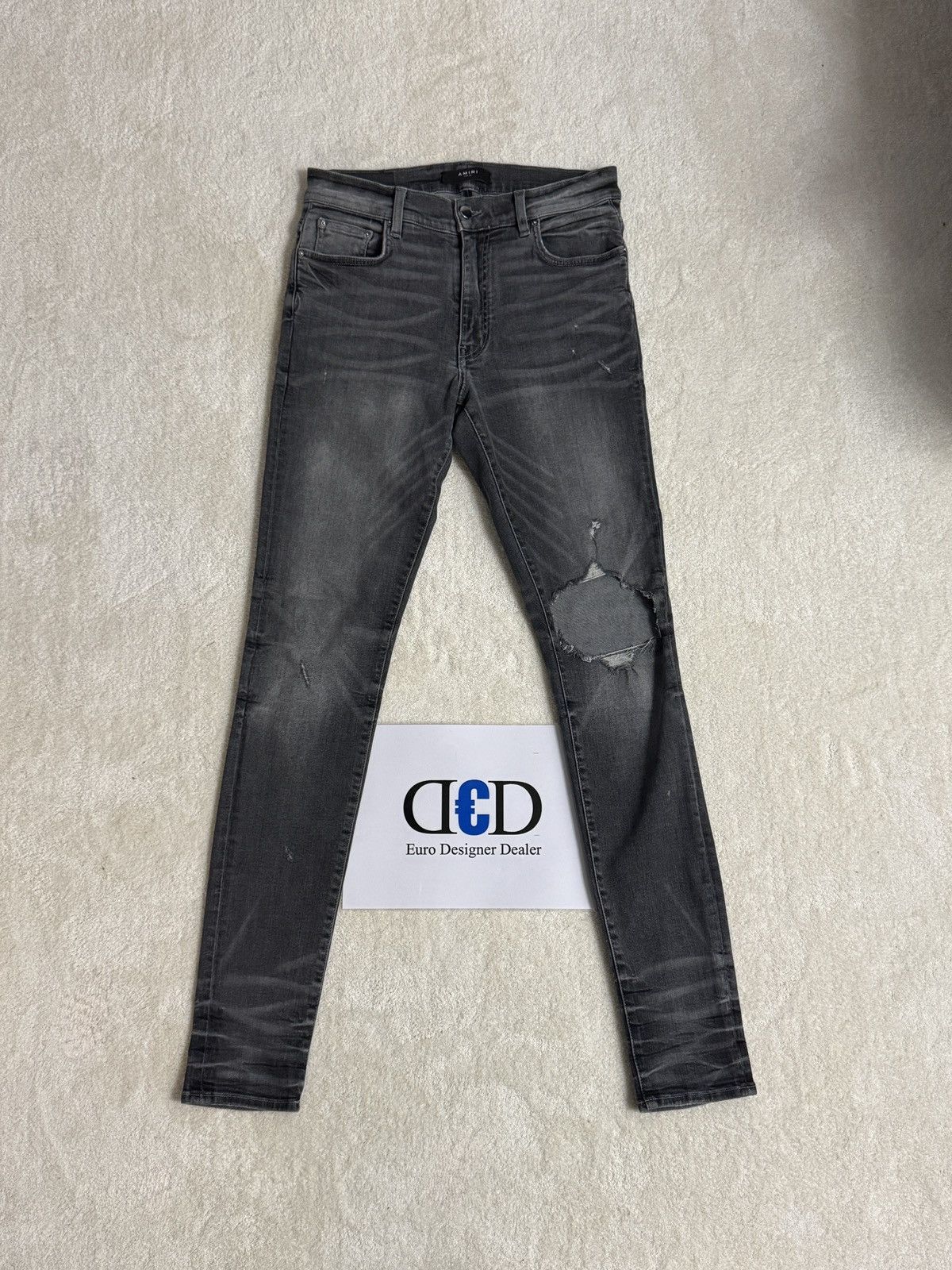 Amiri 💠Amiri💠 BROKEN KNEE GREY 2017 (32) Size US 32 / EU 48 - 1 Thumbnail