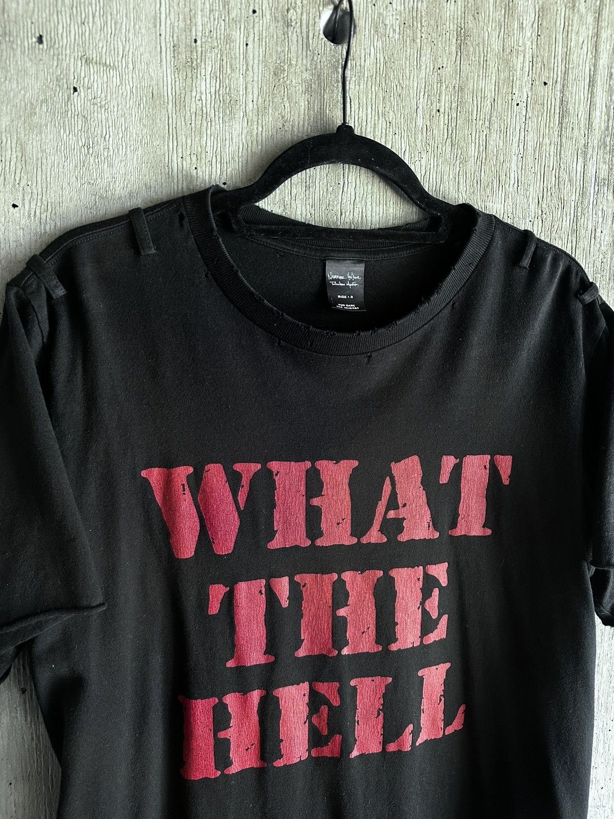 Number (N)ine NUMBER (N)INE “WHAT THE HELL” SS06 TEE SHIRT Size US L / EU 52-54 / 3 - 6 Thumbnail