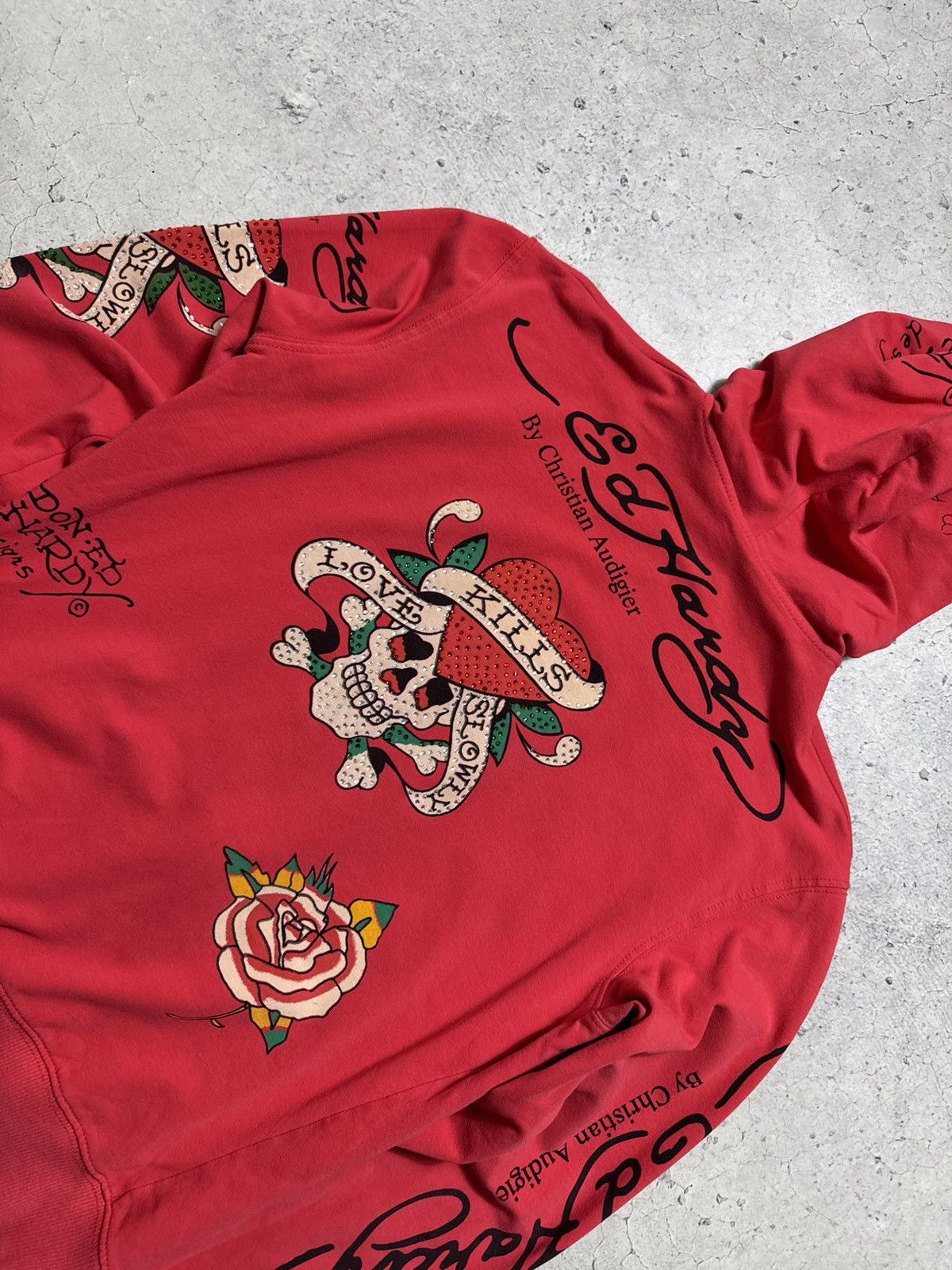 Ed Hardy Ed Hardy by Christian Audigier Women’s Full Zip Hoodie Size XL / US 12-14 / IT 48-50 - 10 Thumbnail