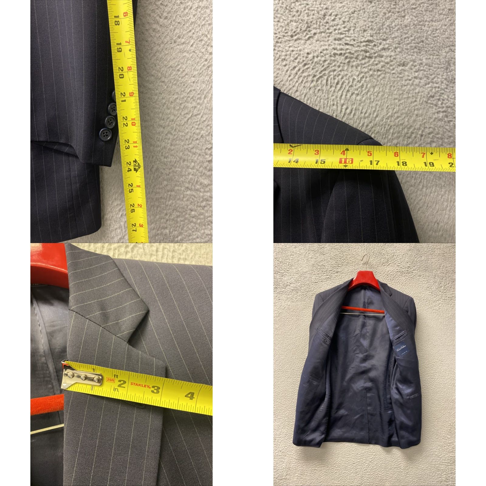 Brooks Brothers VINTAGE Brooks Brothers Navy Blue Wool Suit 41 Regular 2 Piece Men's Size 42R - 8 Thumbnail