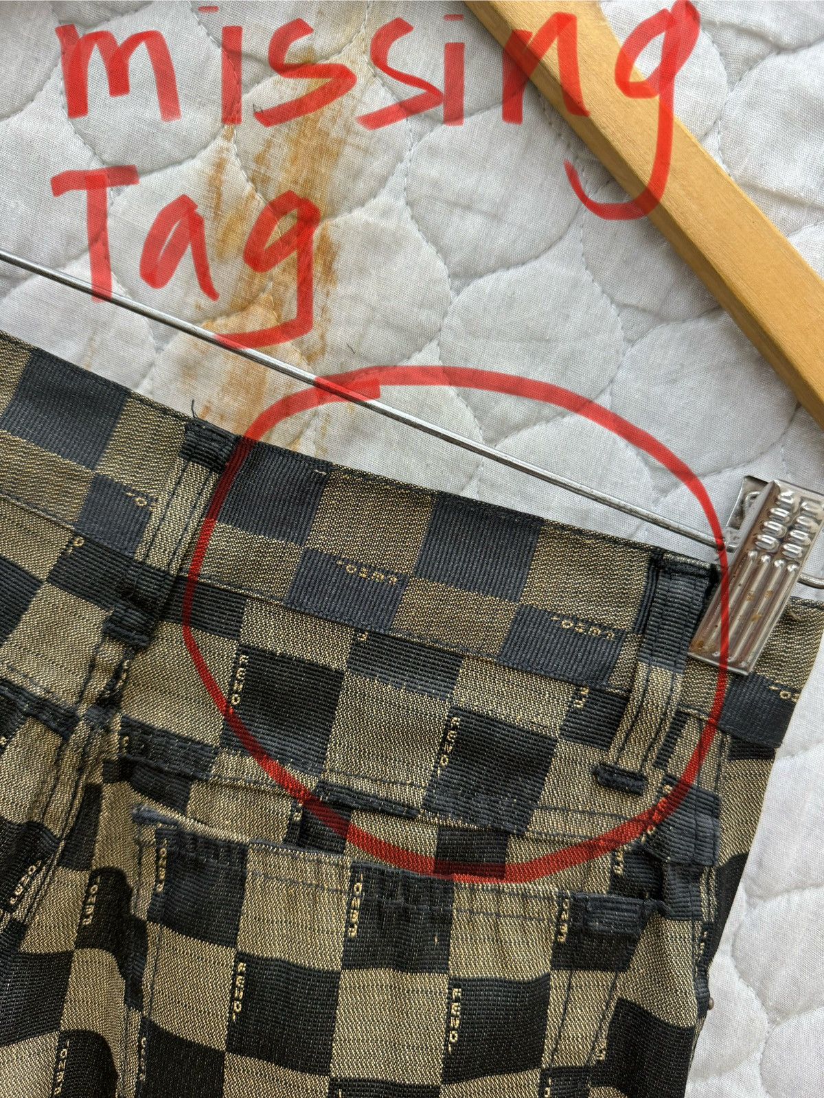 Fendi 🔥🔥🔥ARCHIVE FENDI CHECKERED MONOGRAM PANTS Size 26" / US 2 / IT 38 - 9 Thumbnail