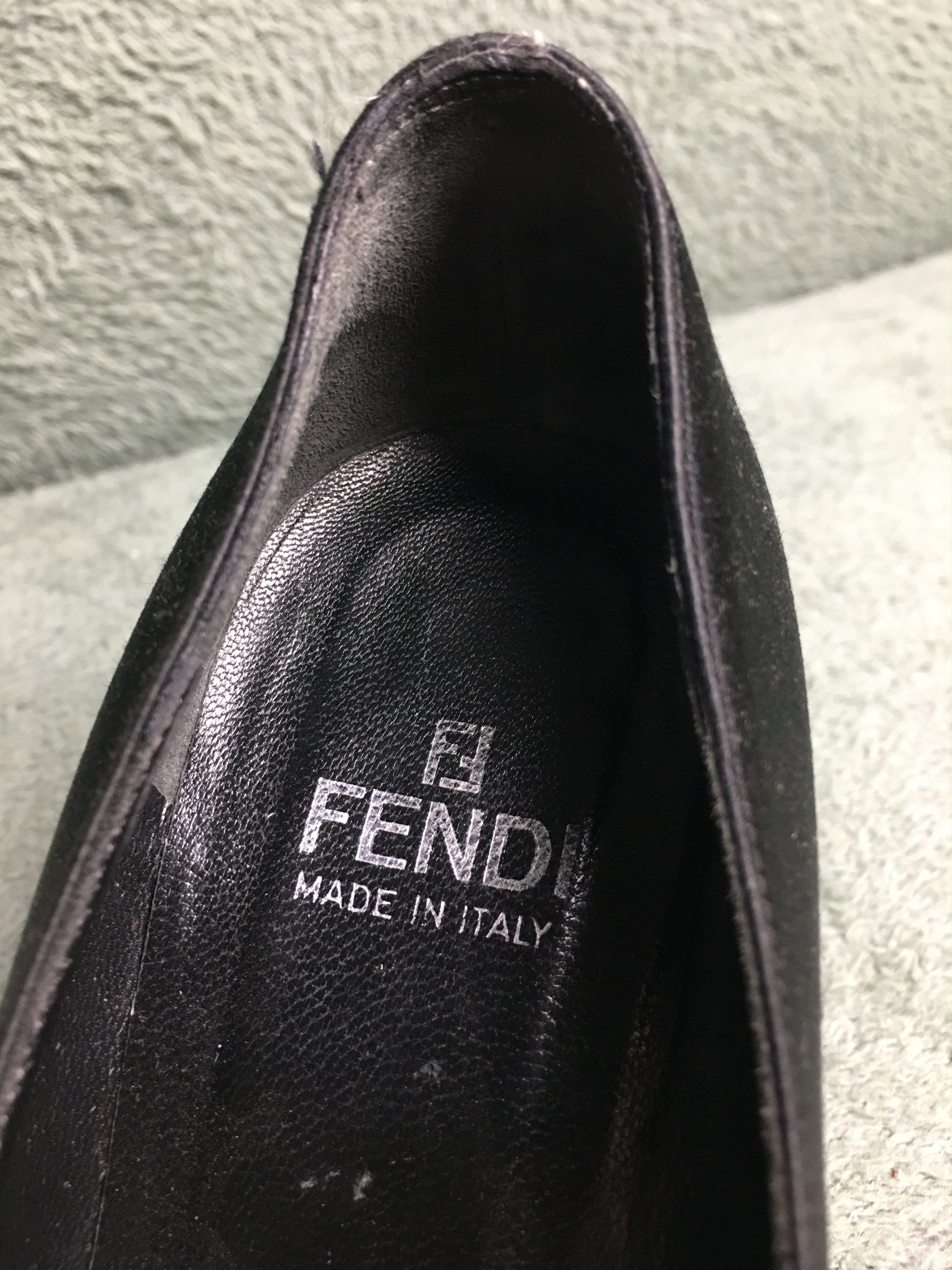 Fendi FENDI Black Satin Logo Buckle Pumps Heels IT 35 Size US 5 / IT 35 - 9 Thumbnail